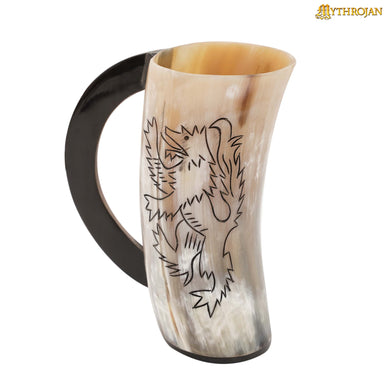 Mythrojan Rampant Lion Design Viking Drinking