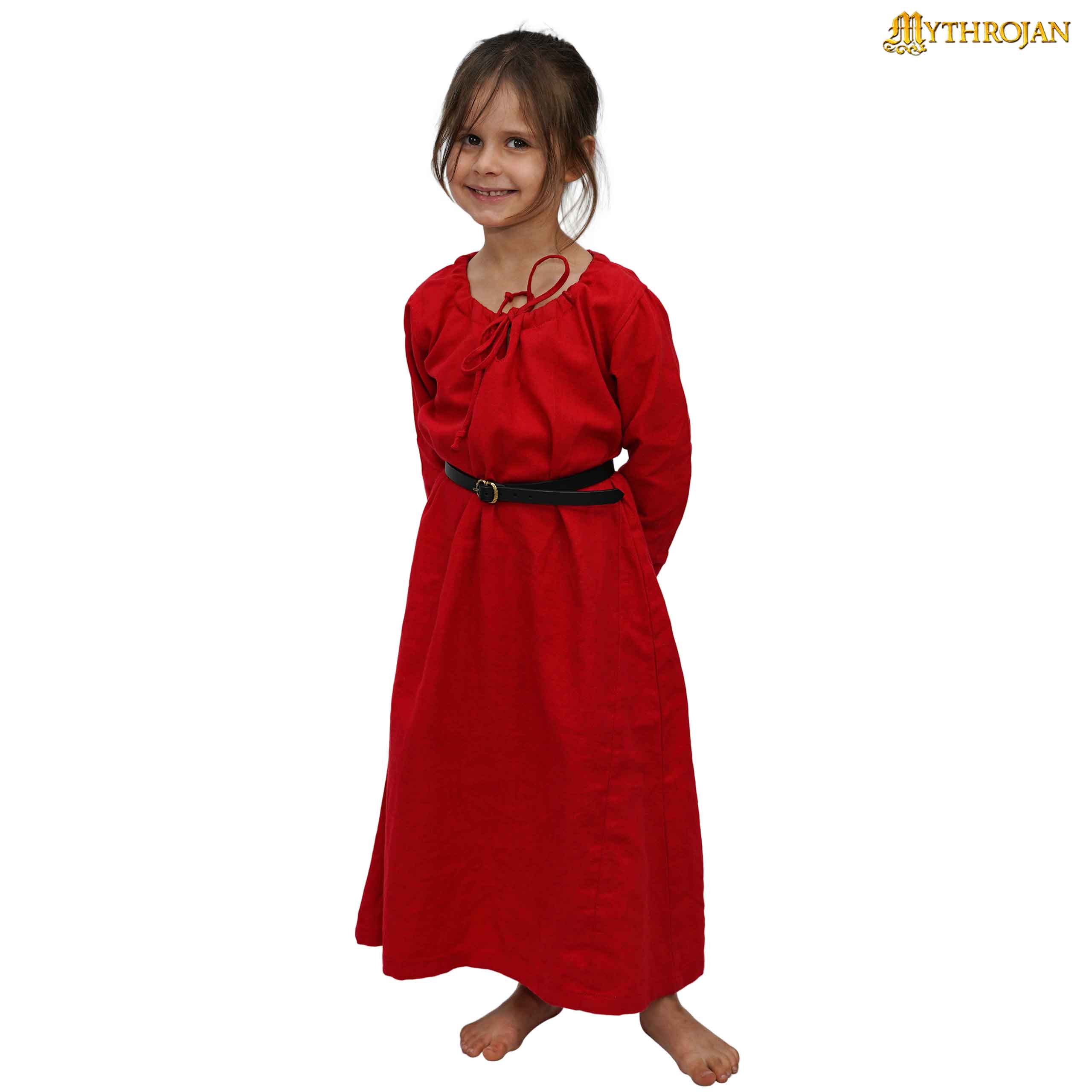 Mythrojan Maiden Medieval Dress for LARP SCA Renaissance Fair & Reenactment RED Kid Size Mythrojan Maiden Medieval Dress for LARP SCA Renaissance Fair & Reenactment RED Kid Size