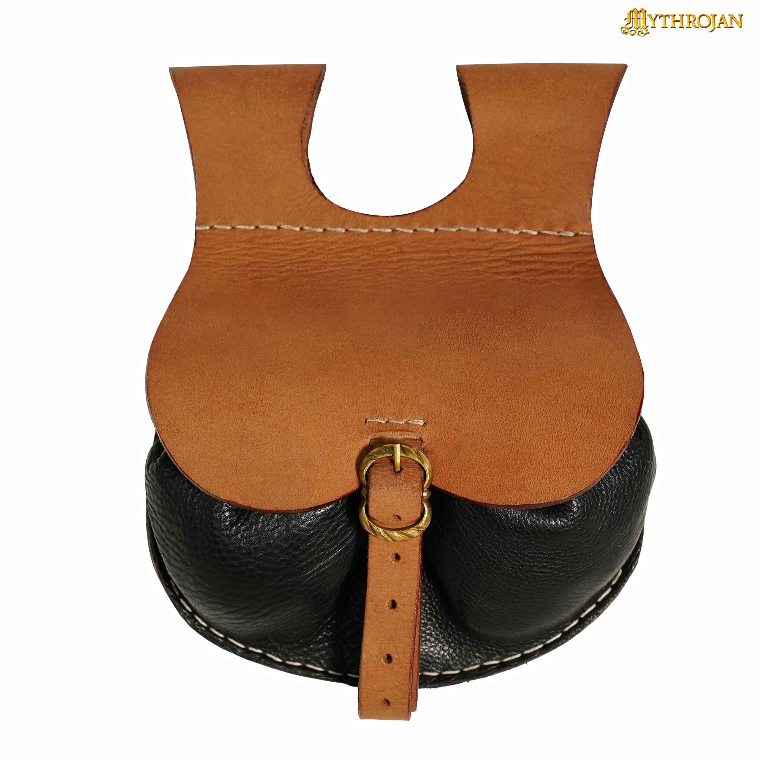 Mythrojan Medieval Belt Bag with Solid Brass Buckle