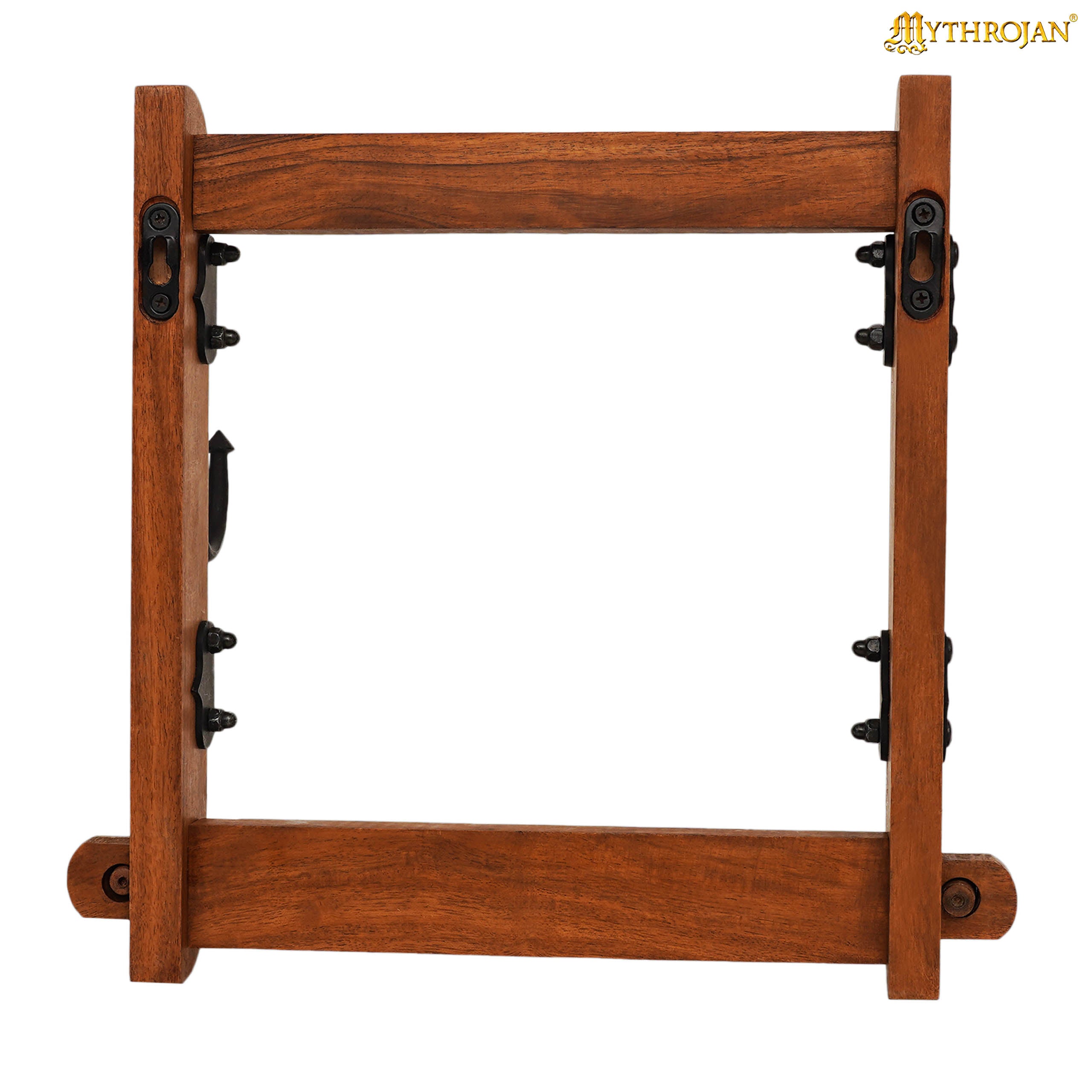 Mythrojan Solid Wood Two Tier Stand with iron hooks