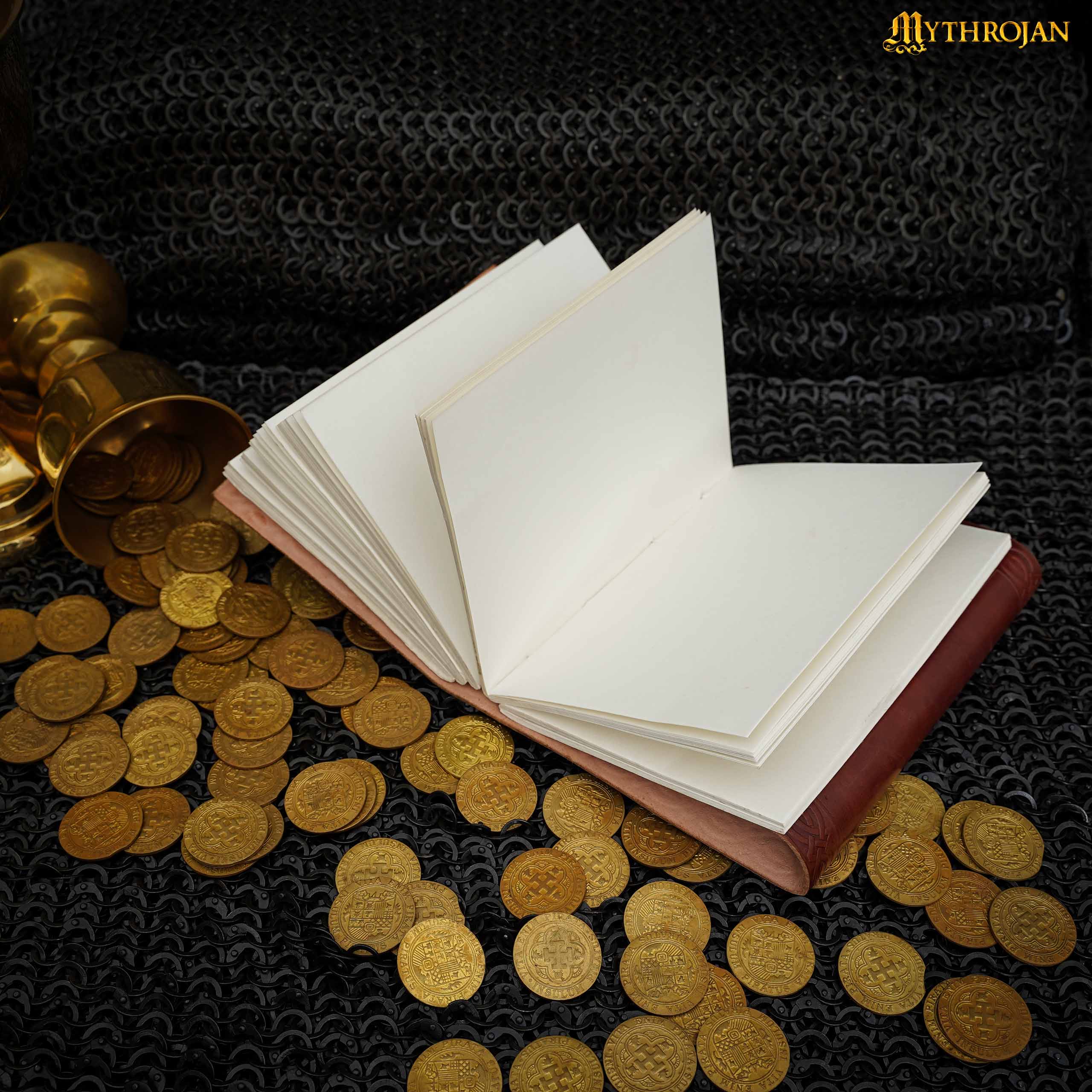 Mythrojan Medieval Goddess Leather Journal with String 5 x 7 inches Handmade Vintage Diary Notebook