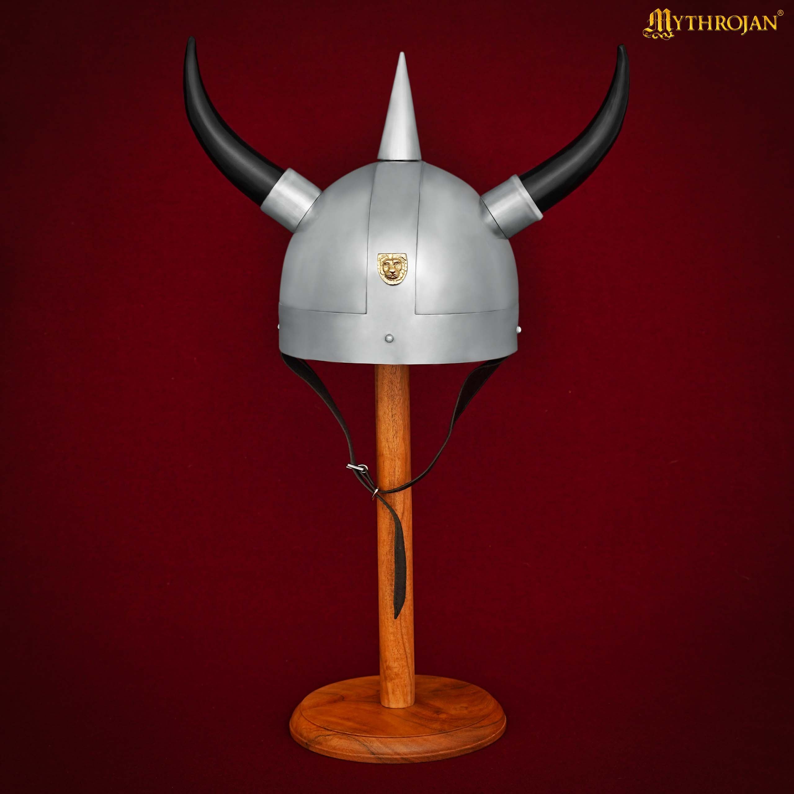 Viking Warrior Steel Helmet with Horns Norse Medieval Costume Stage Prop LARP