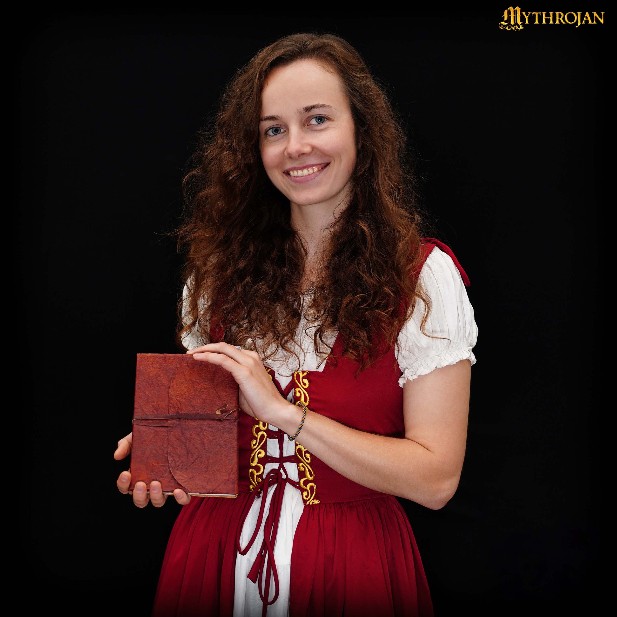 Mythrojan Crush Leather Journal Note book (7 x 5 inches) - Handmade Vintage Leather Crush Journal for Men & Women - Brown