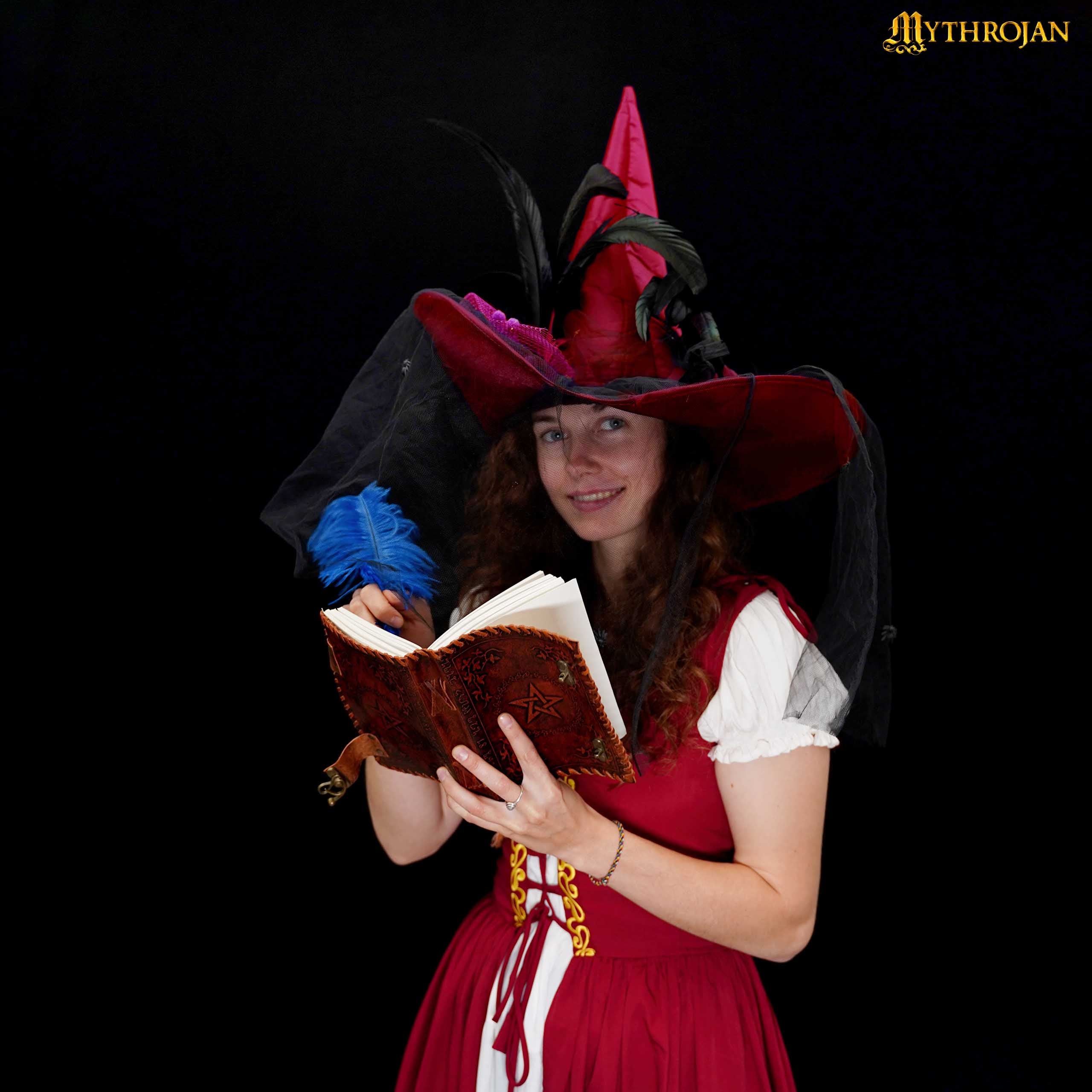 Mythrojan Medieval Brown Pentagram Vintage Handmade Leather DnD Fantasy Journal