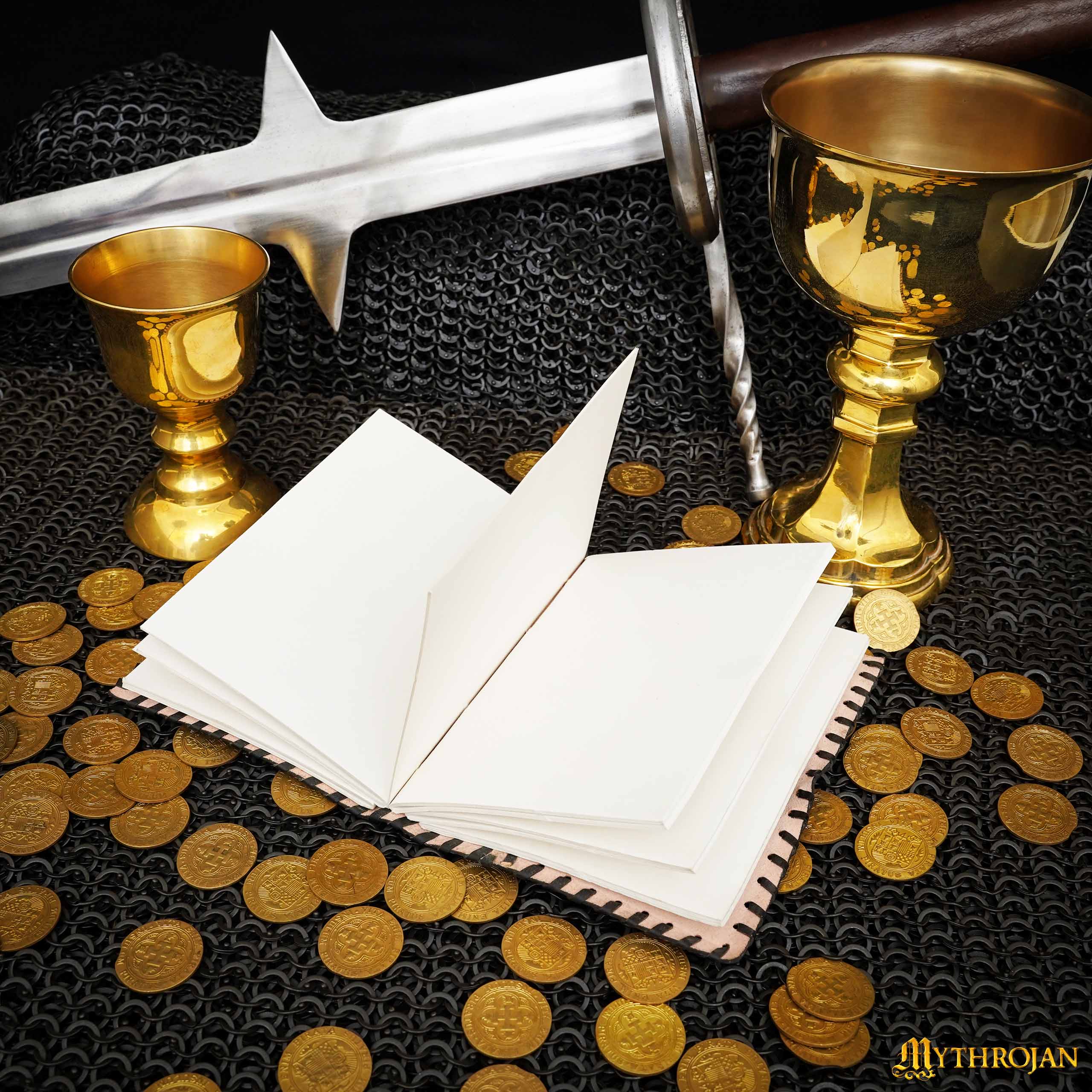 Mythrojan FOR THE HORDE Black WARCRAFT MEDIEVAL LEATHER JOURNAL 5 x 7 inches Diary Notebook