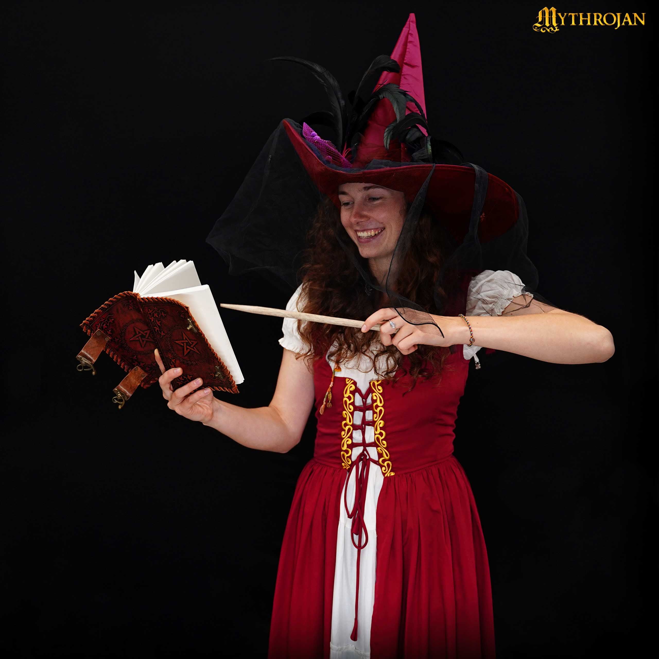 Mythrojan Medieval Brown Pentagram Vintage Handmade Leather DnD Fantasy Journal