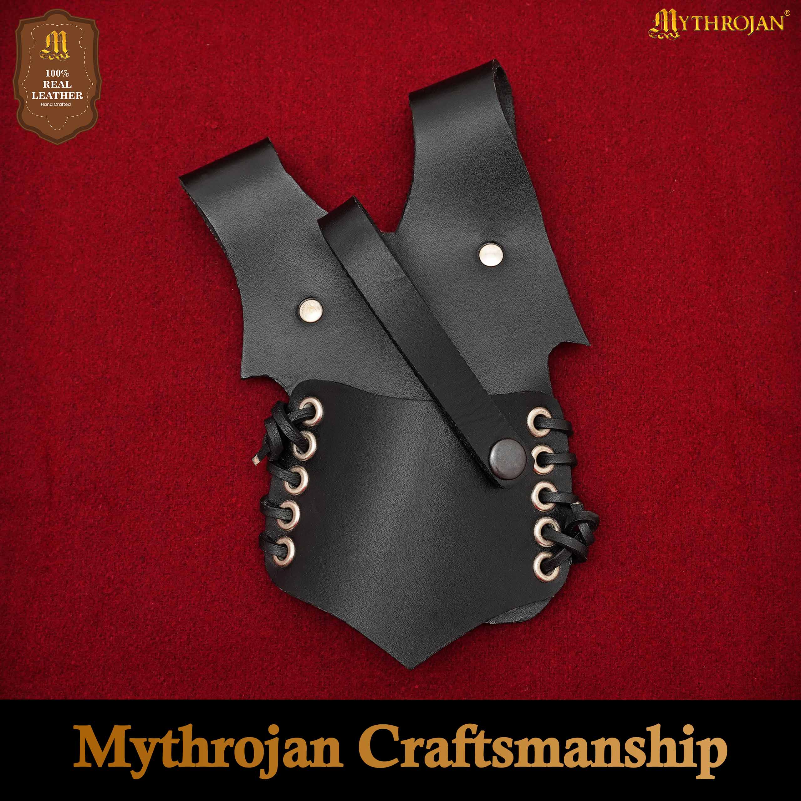 Mythrojan “Ranger” Frog, Ideal for Warrior Knight Ranger SCA LARP, Full Grain Leather