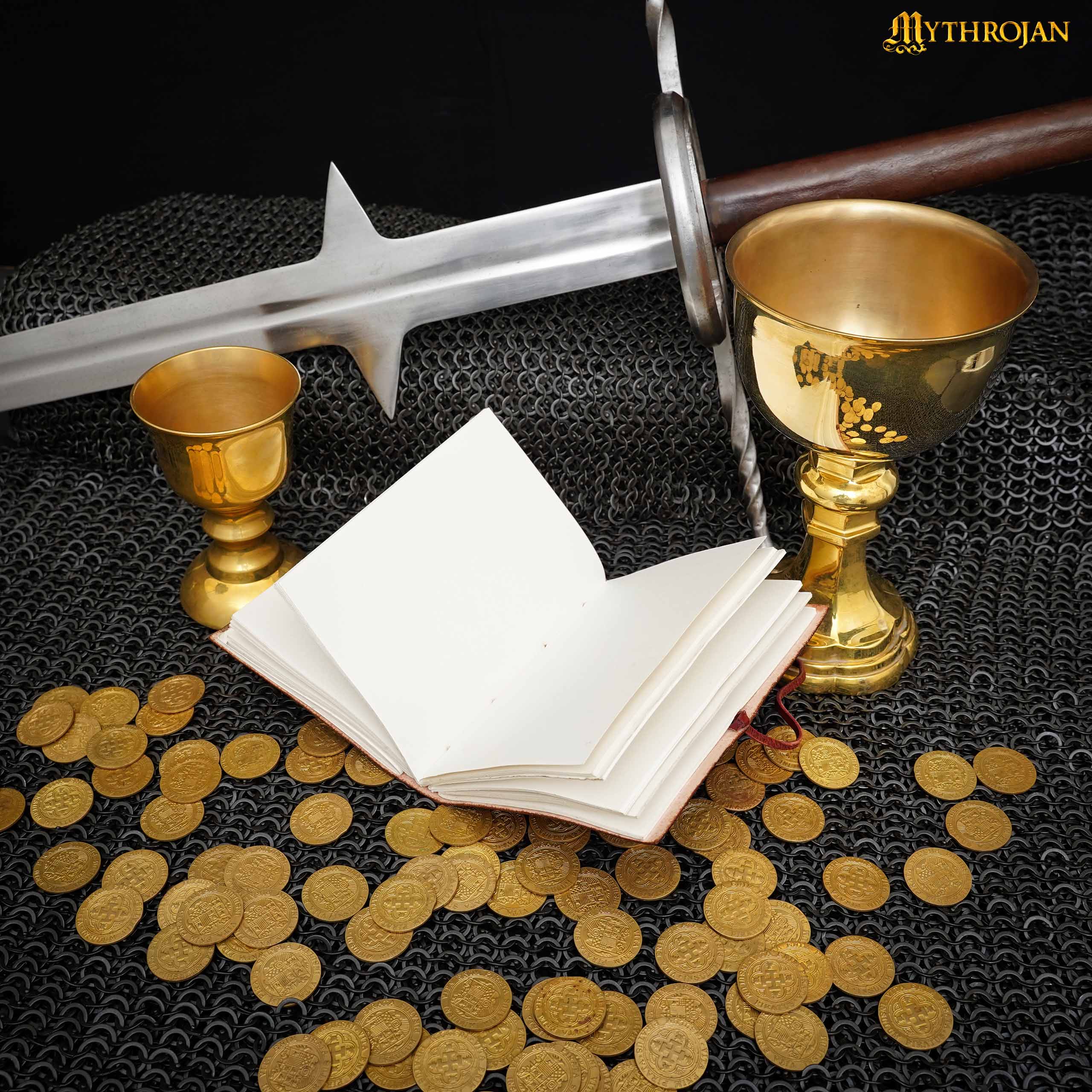 Mythrojan FOR THE ALLIANCE brown WARCRAFT EMBOSSED MEDIEVAL LEATHER JOURNAL 5 x 7 inches Diary Notebook