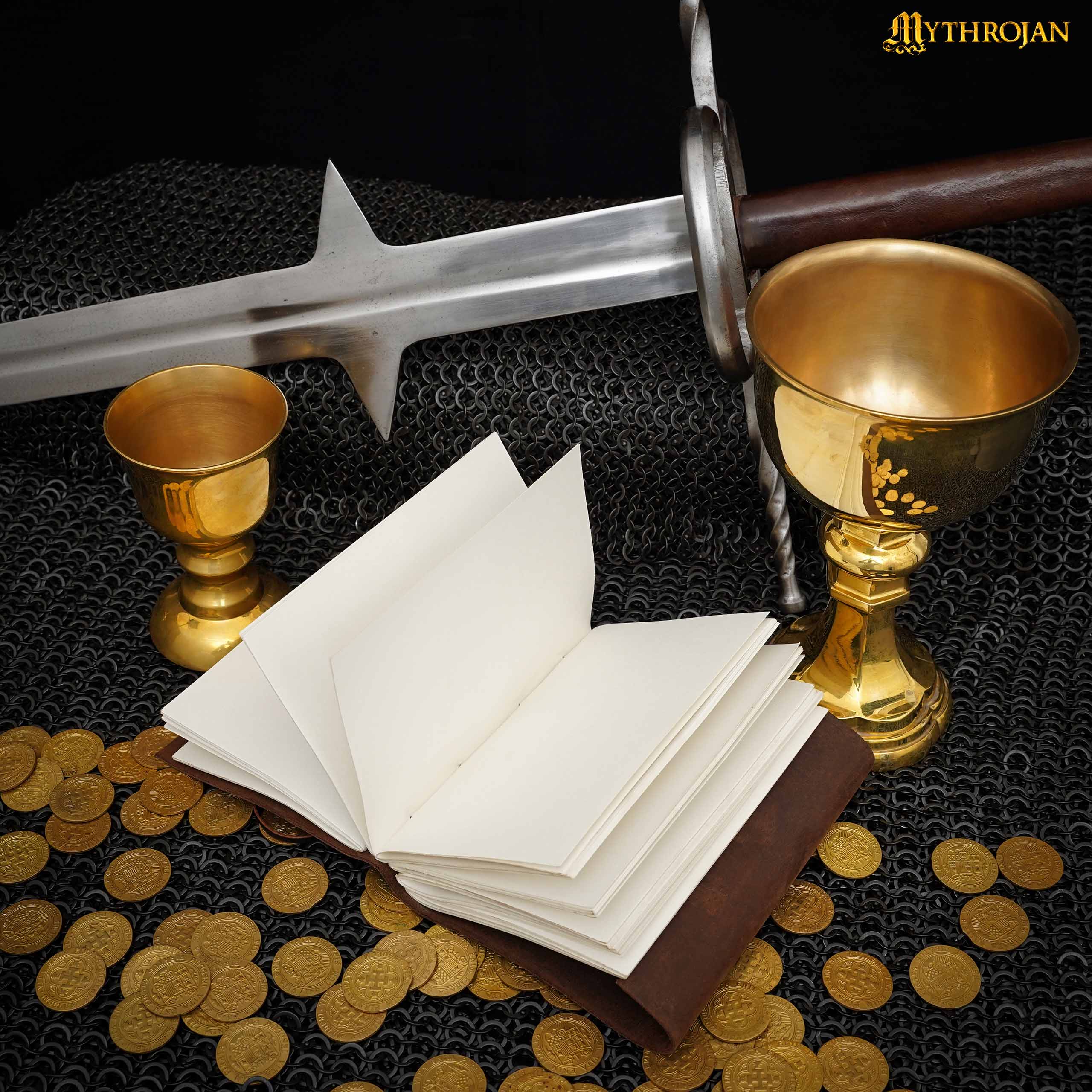 Mythrojan For THE HORDE Brown WARCRAFT MEDIEVAL LEATHER JOURNAL 7 x 5 inches Handmade Vintage Leather Journal Notebook