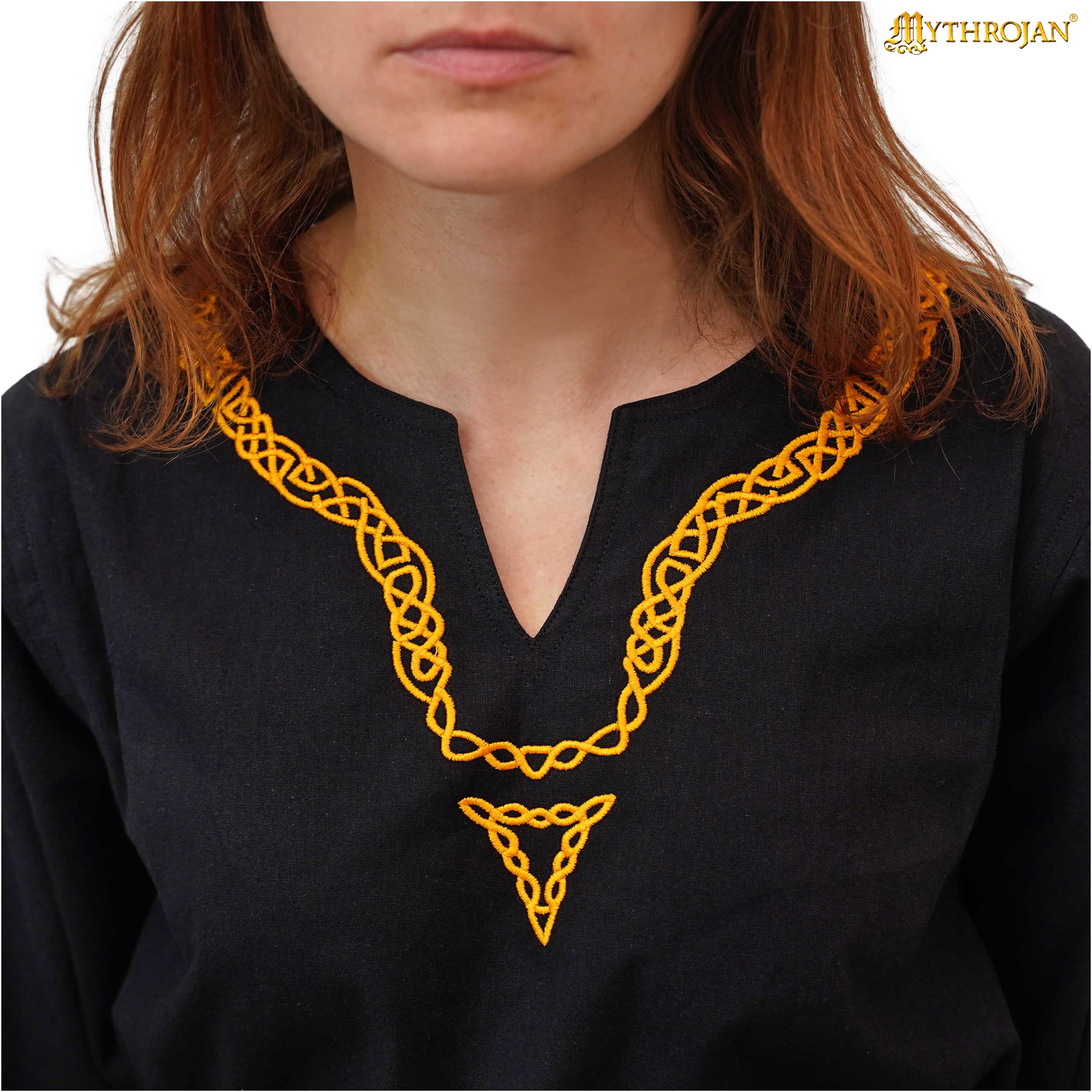 Medieval Embroidered Cotton Full Sleeves Tunic