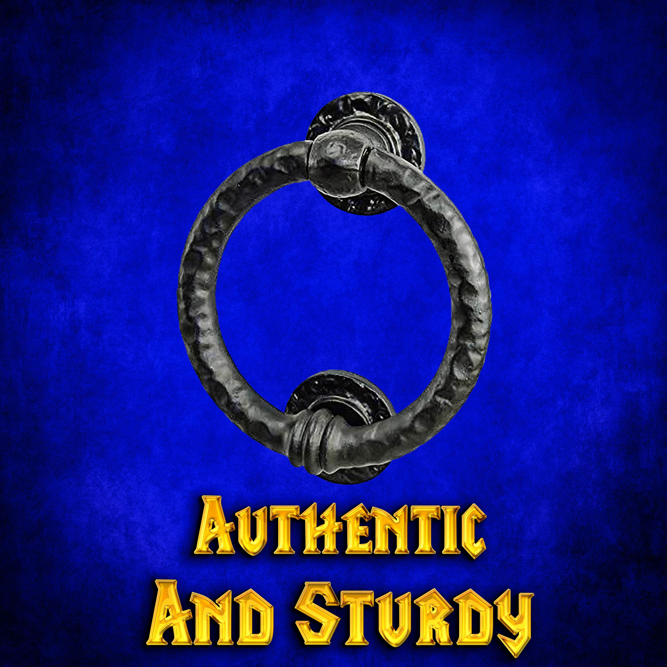 Mythrojan Large Cast Iron Ring Front Door Knocker Artisan Made Antique Knocker Case Lot