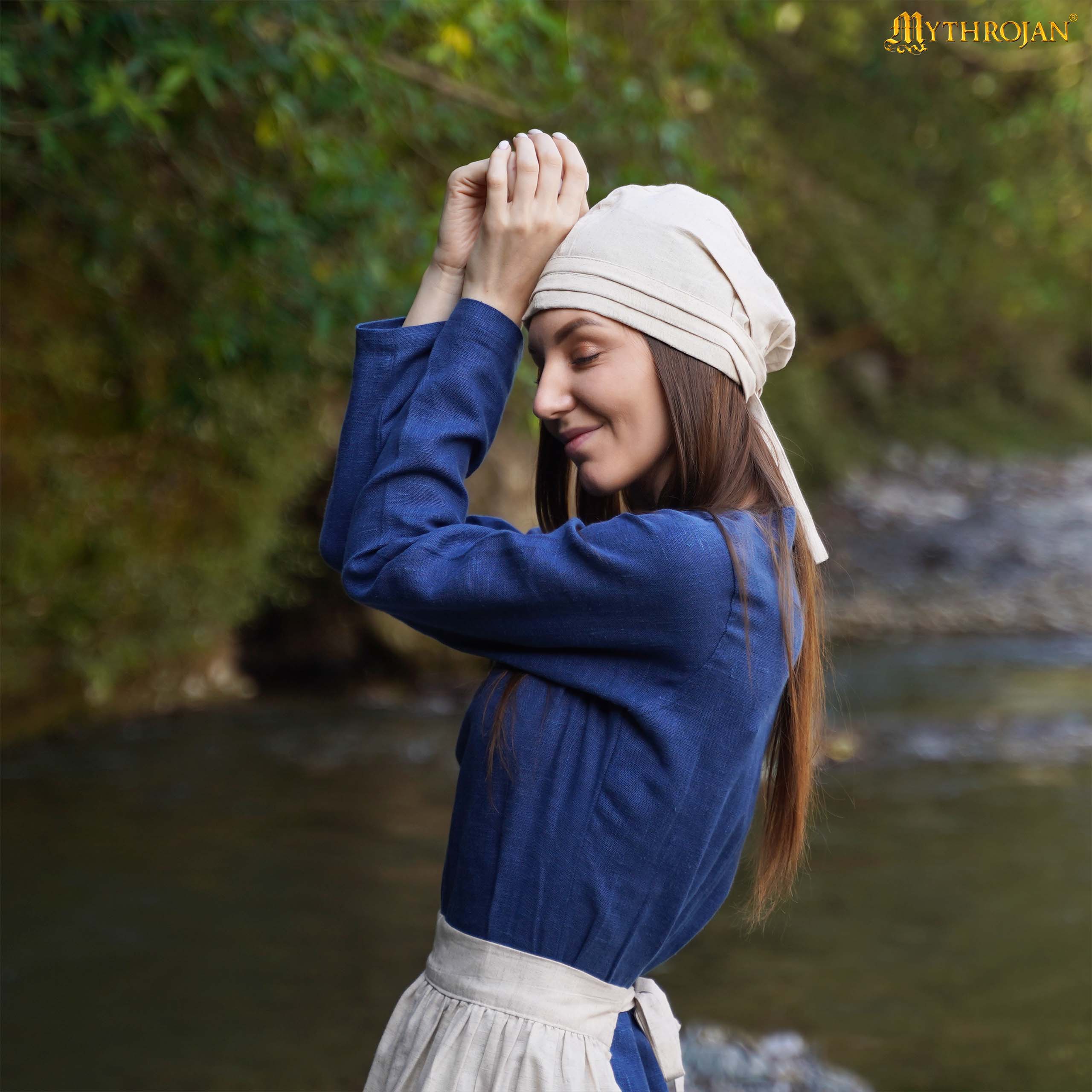 St. Birgitas Cap: Modest and Practical Medieval Linen-Cotton Blend Headwear for Reenactment and LARP