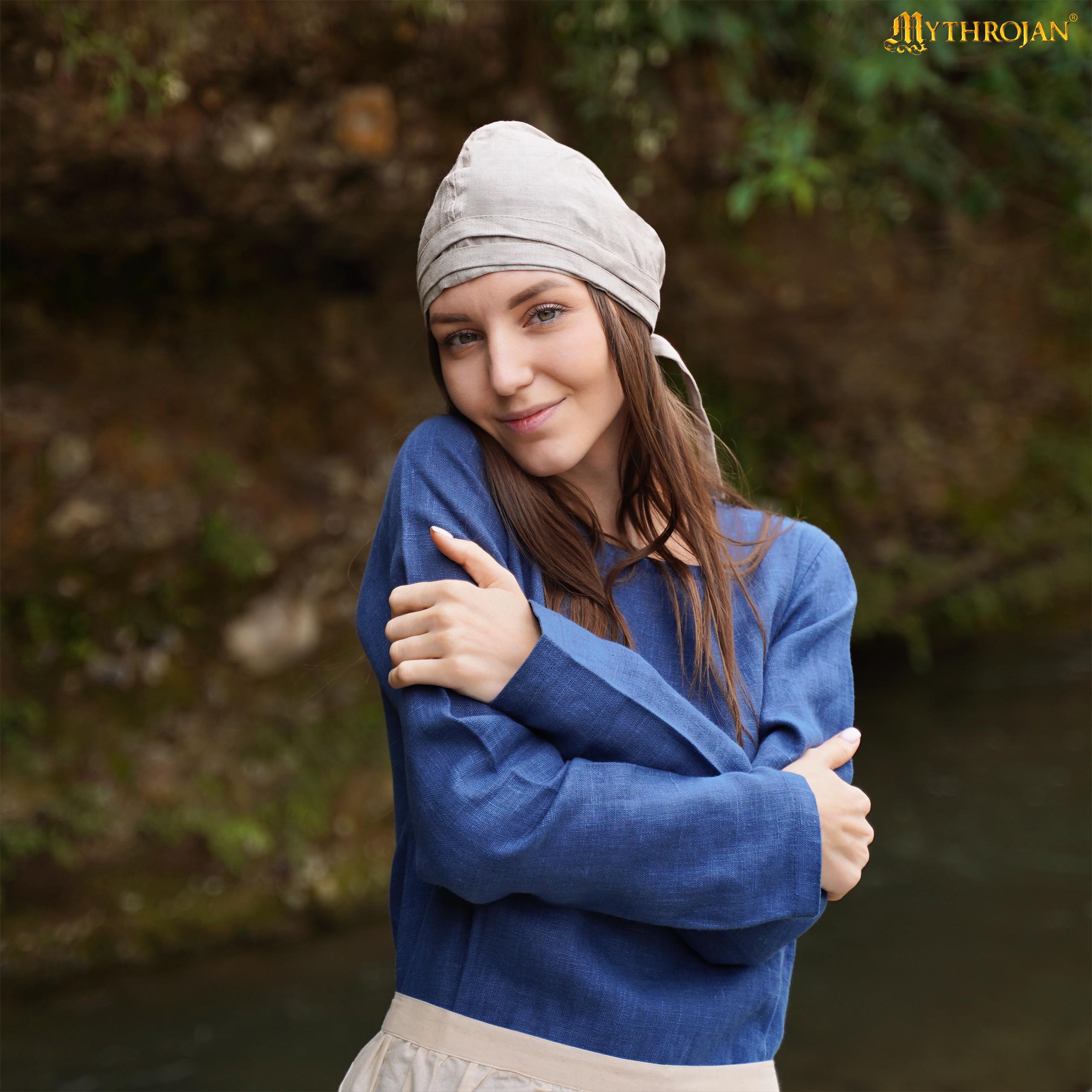 St. Birgitas Cap: Authentic Medieval 100% Linen Headwear for Reenactment and Living History