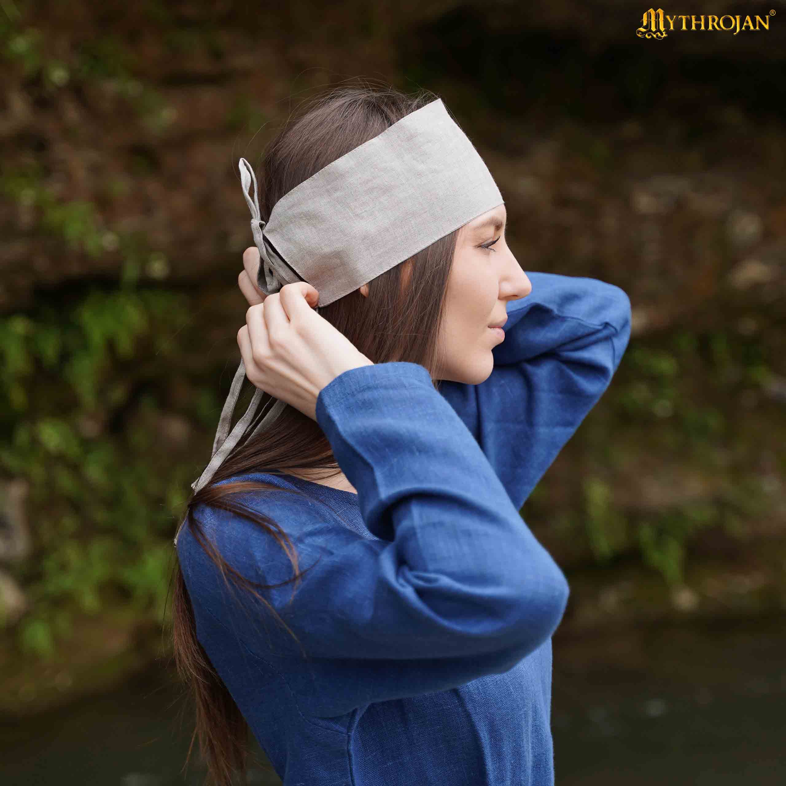 Lady Eleanor 14th Century 100 % Linen Fillet: Authentic Medieval Headband