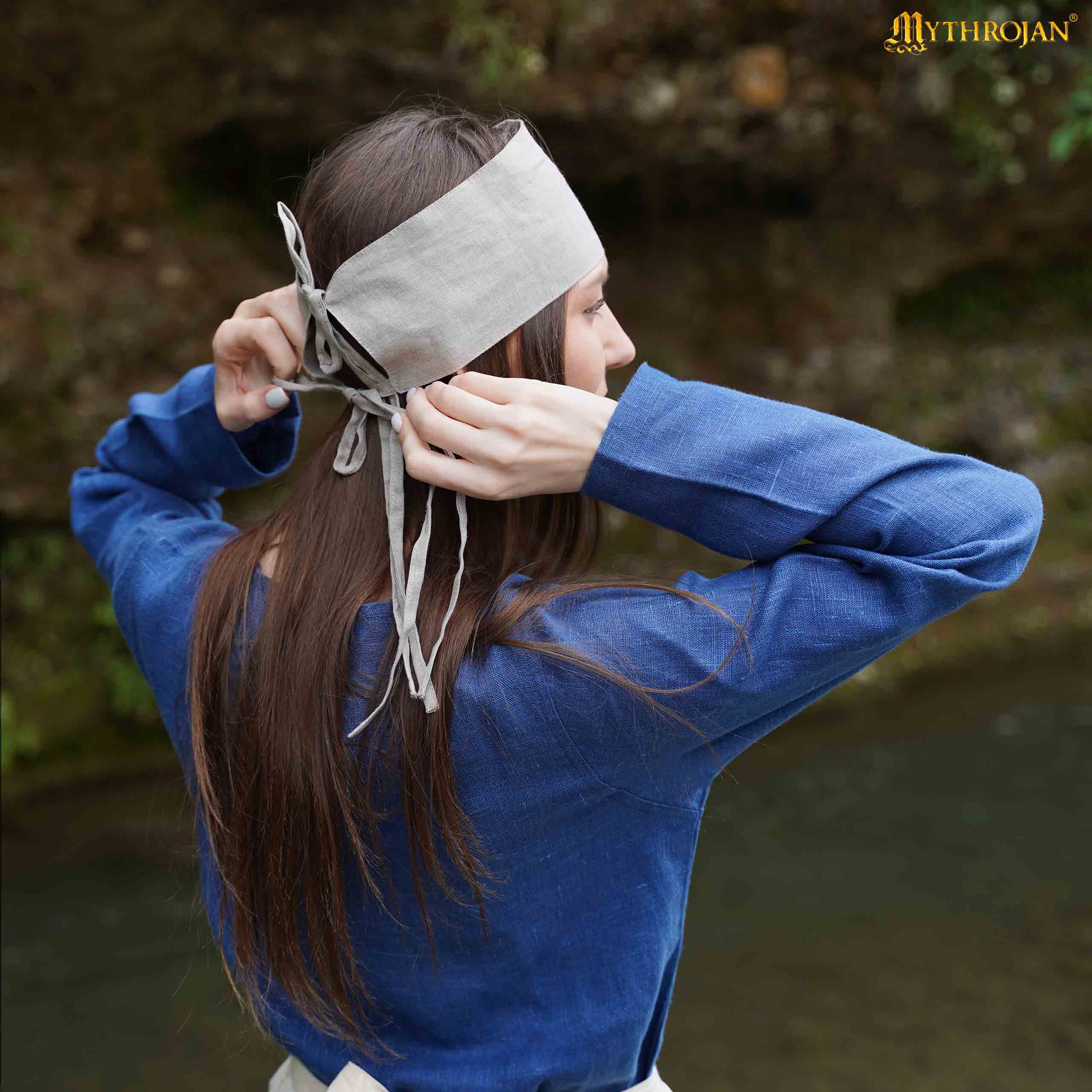 Lady Eleanor 14th Century 100 % Linen Fillet: Authentic Medieval Headband