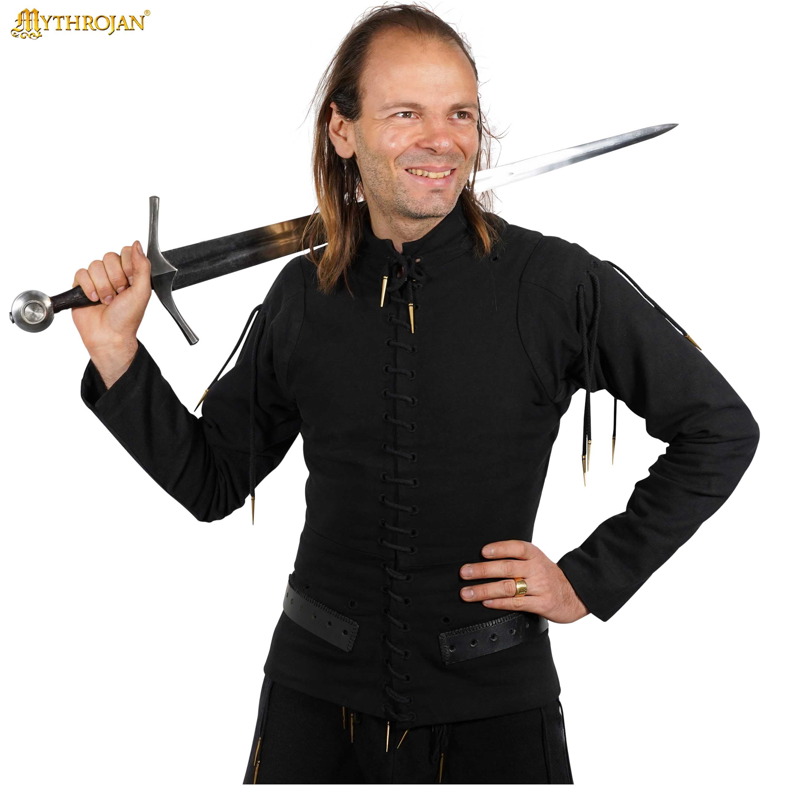 Mythrojan Late Medieval Arming Doublet “The Knight” : Ideal for Knightly Medieval Reenactment , LARP , SCA and movie prop