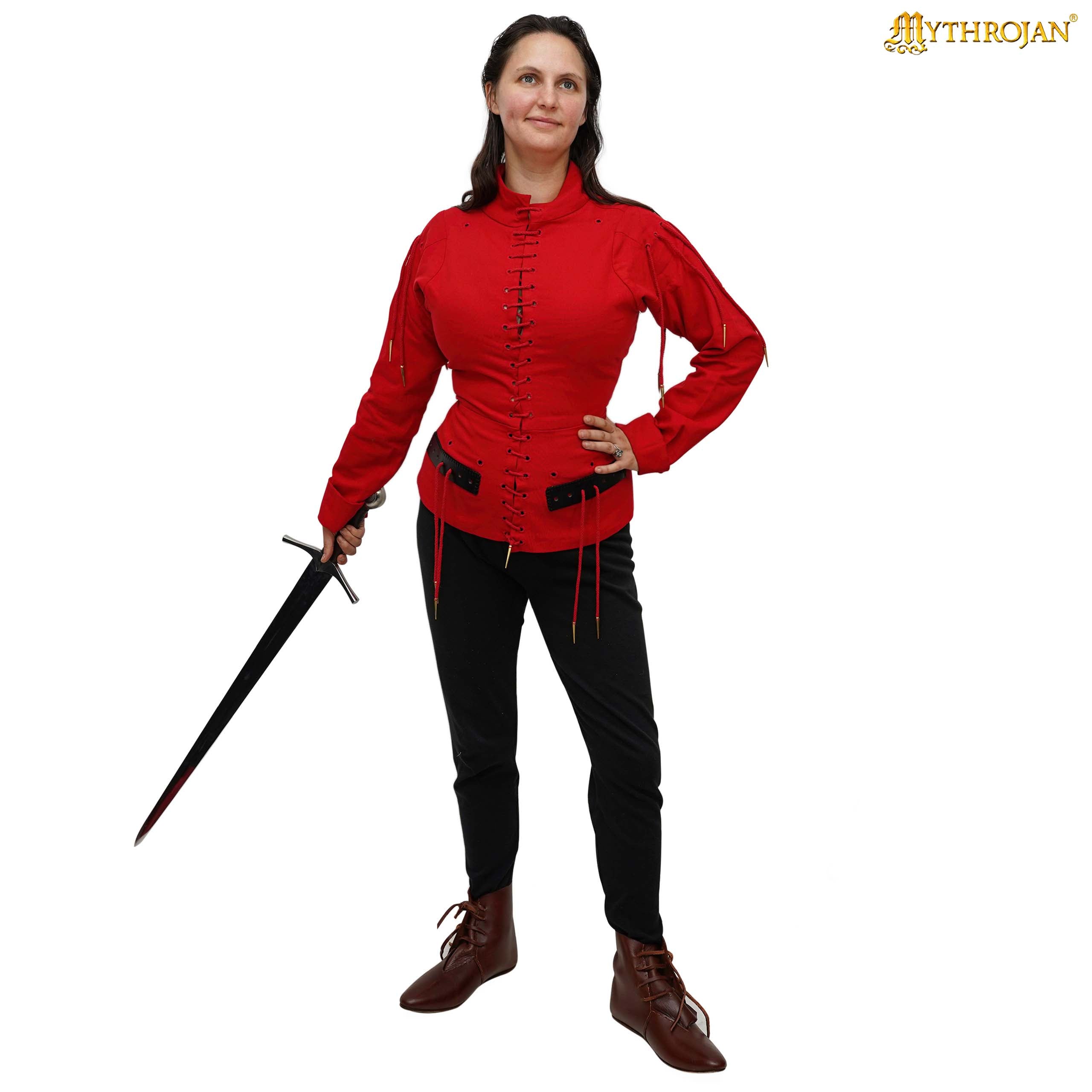 Mythrojan Late Medieval Arming Doublet “The Knight” : Ideal for Knightly Medieval Reenactment , LARP , SCA and movie prop