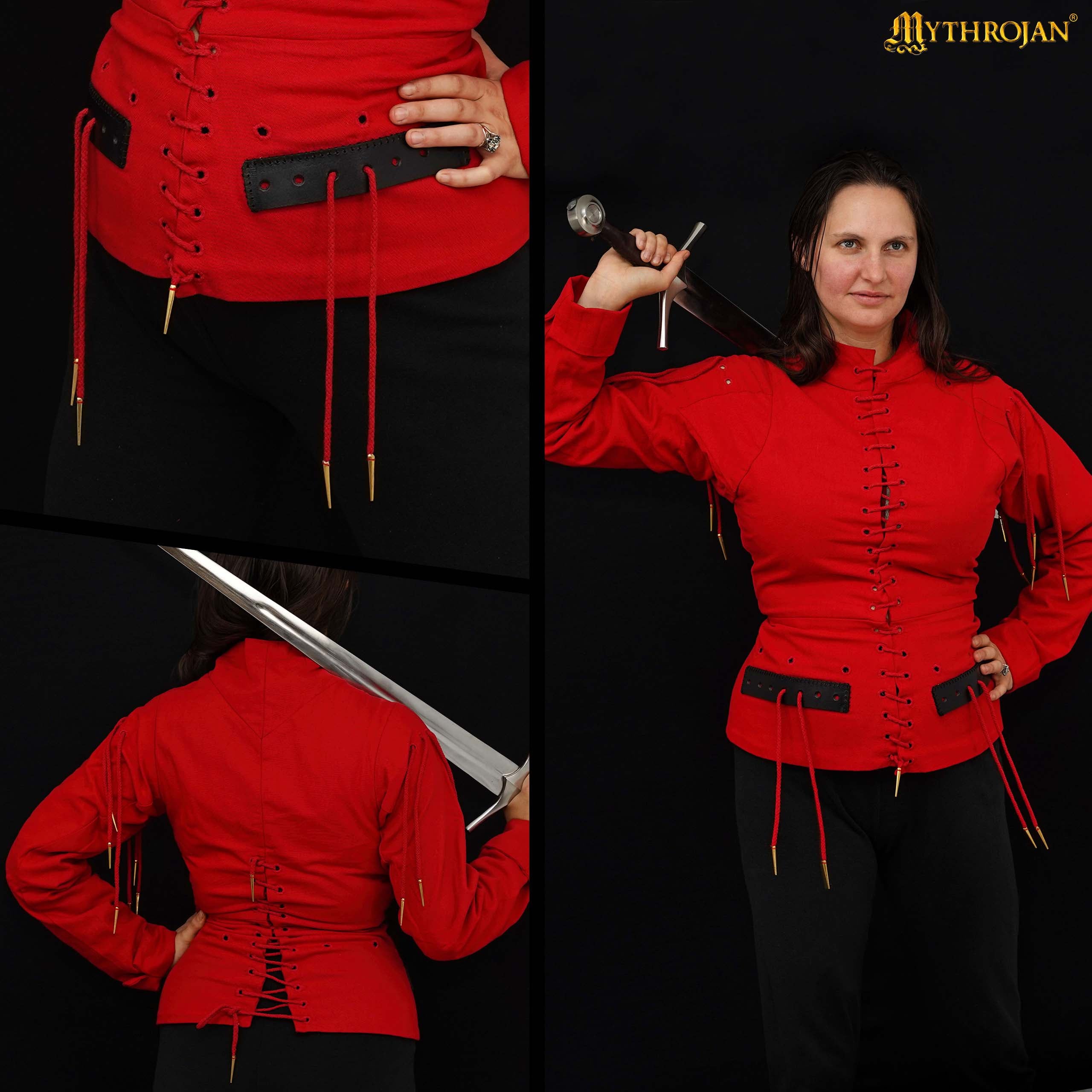 Mythrojan Late Medieval Arming Doublet “The Knight” : Ideal for Knightly Medieval Reenactment , LARP , SCA and movie prop