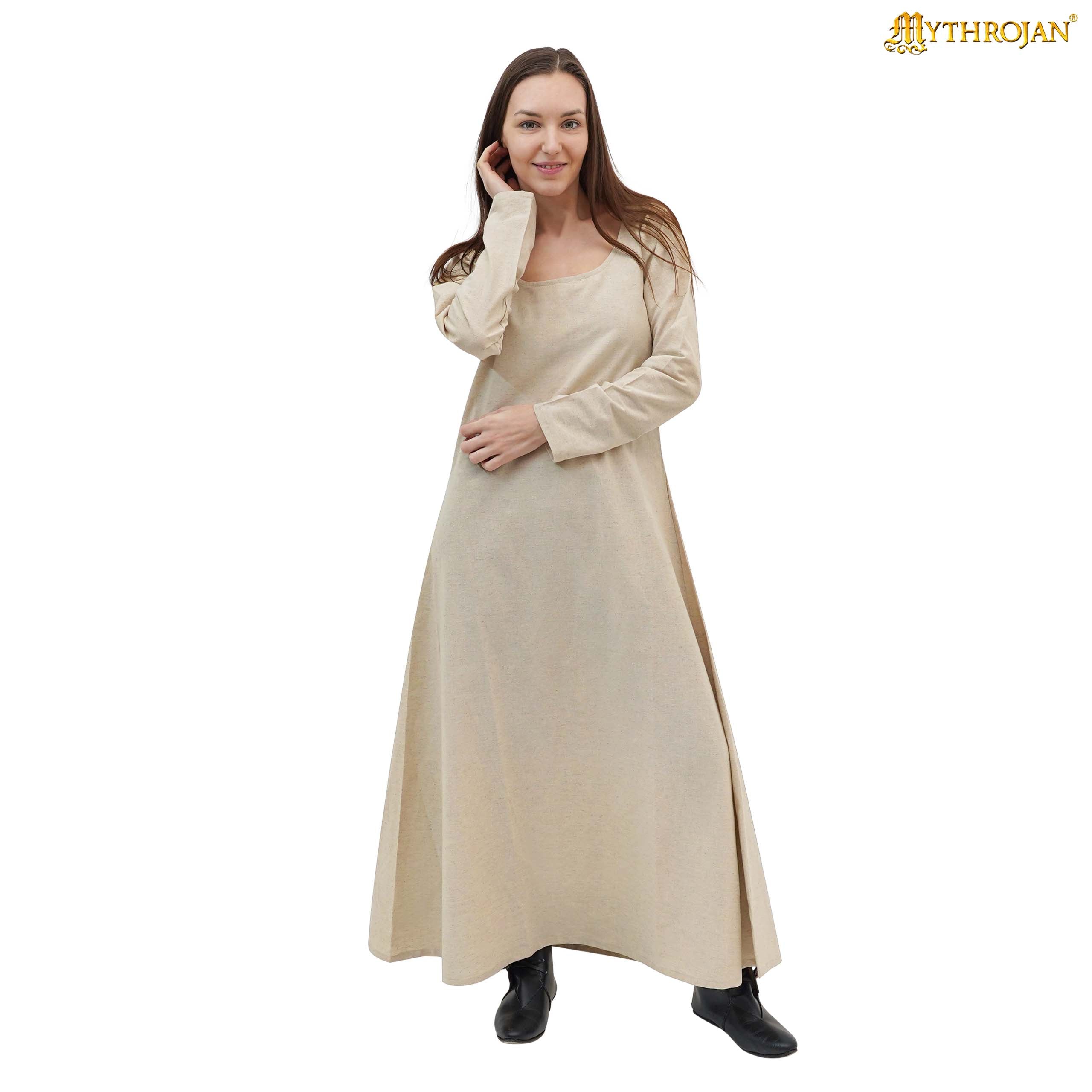 Astrid Historical Round Neck Dress: Versatile and Comfortable for Reenactment and LARP