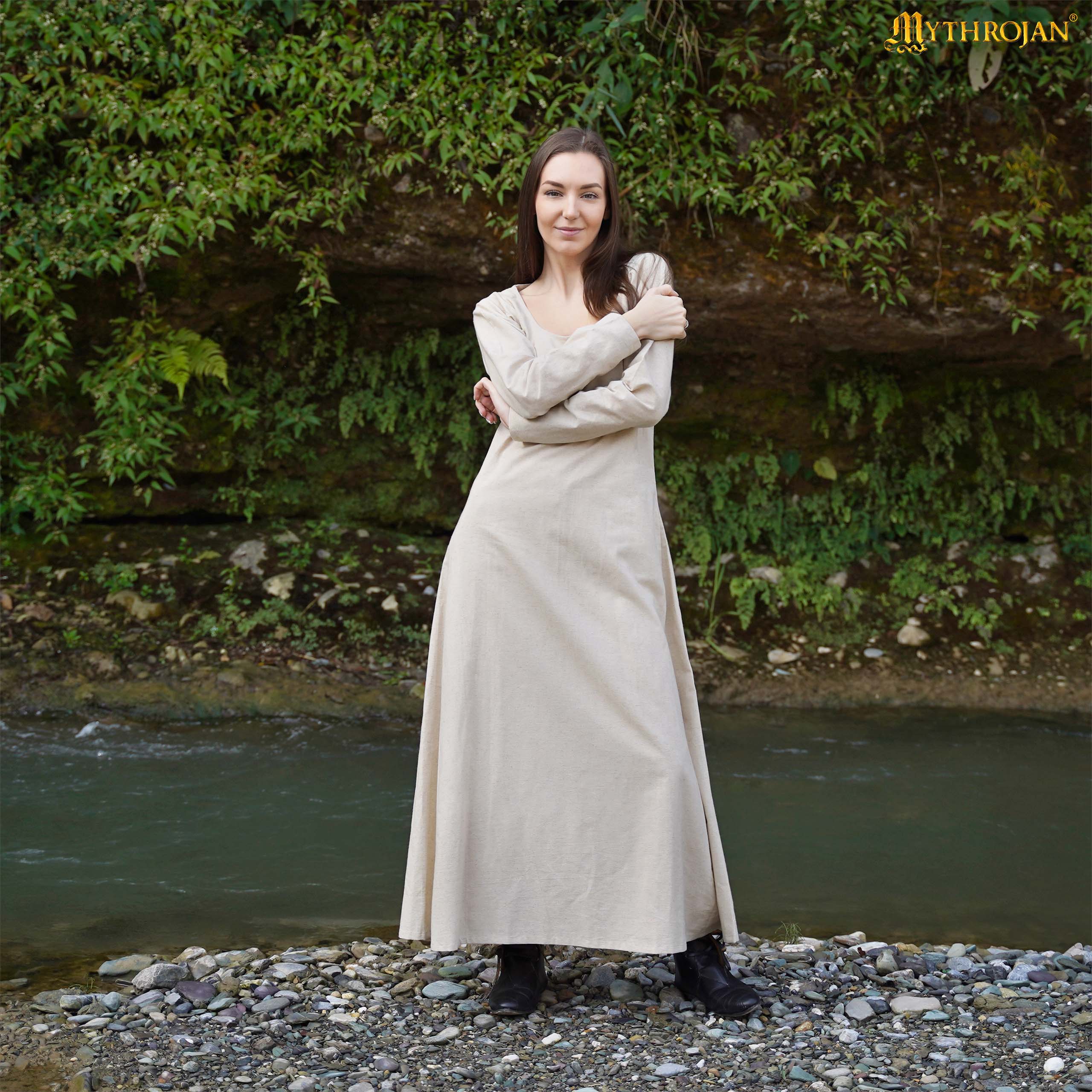 Astrid Historical Round Neck Dress: Versatile and Comfortable for Reenactment and LARP