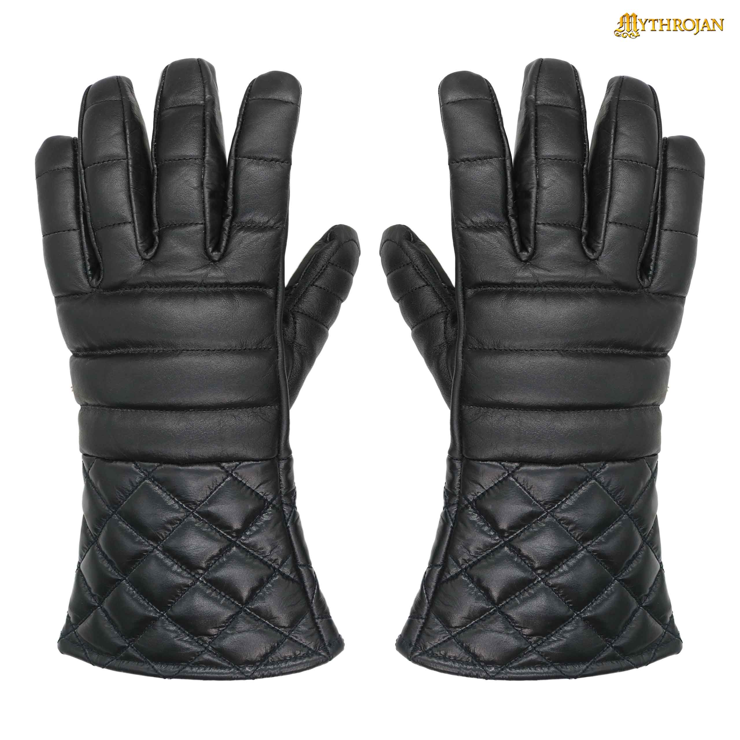 Mythrojan SWORDSMAN FENCING GLOVES: HEMA LIGHTLY PADDED LEATHER GLOVES Medieval Renaissance