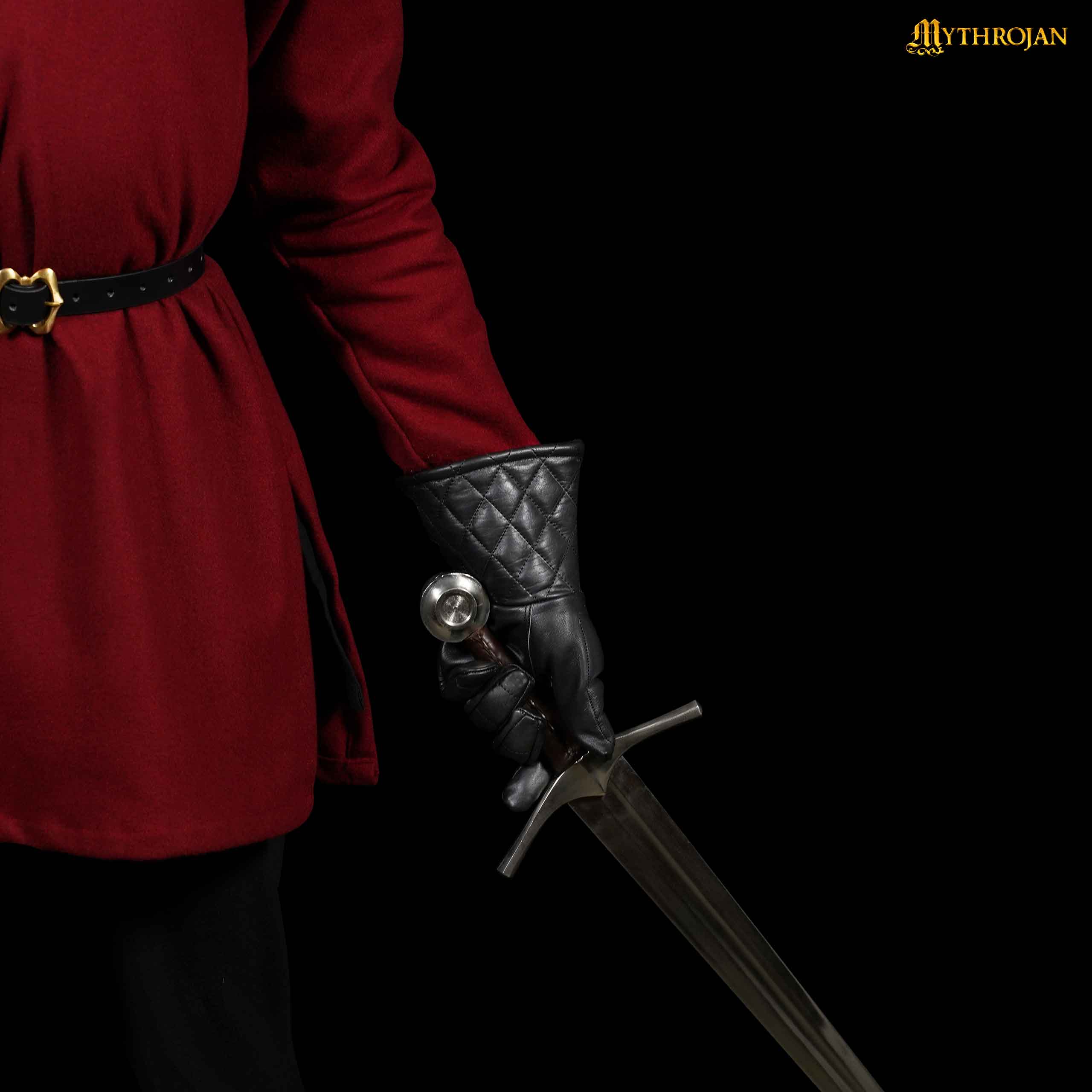Mythrojan SWORDSMAN FENCING GLOVES: HEMA LIGHTLY PADDED LEATHER GLOVES Medieval Renaissance