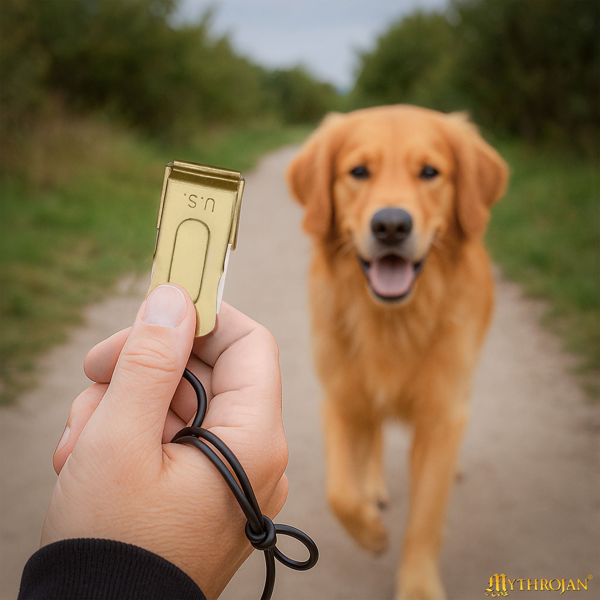 Mythrojan Brass and Steel Pet Training Clicker Puppy Dog Training Cricket Clicker U.S. Engraved WII Military Gear Metal Clicker