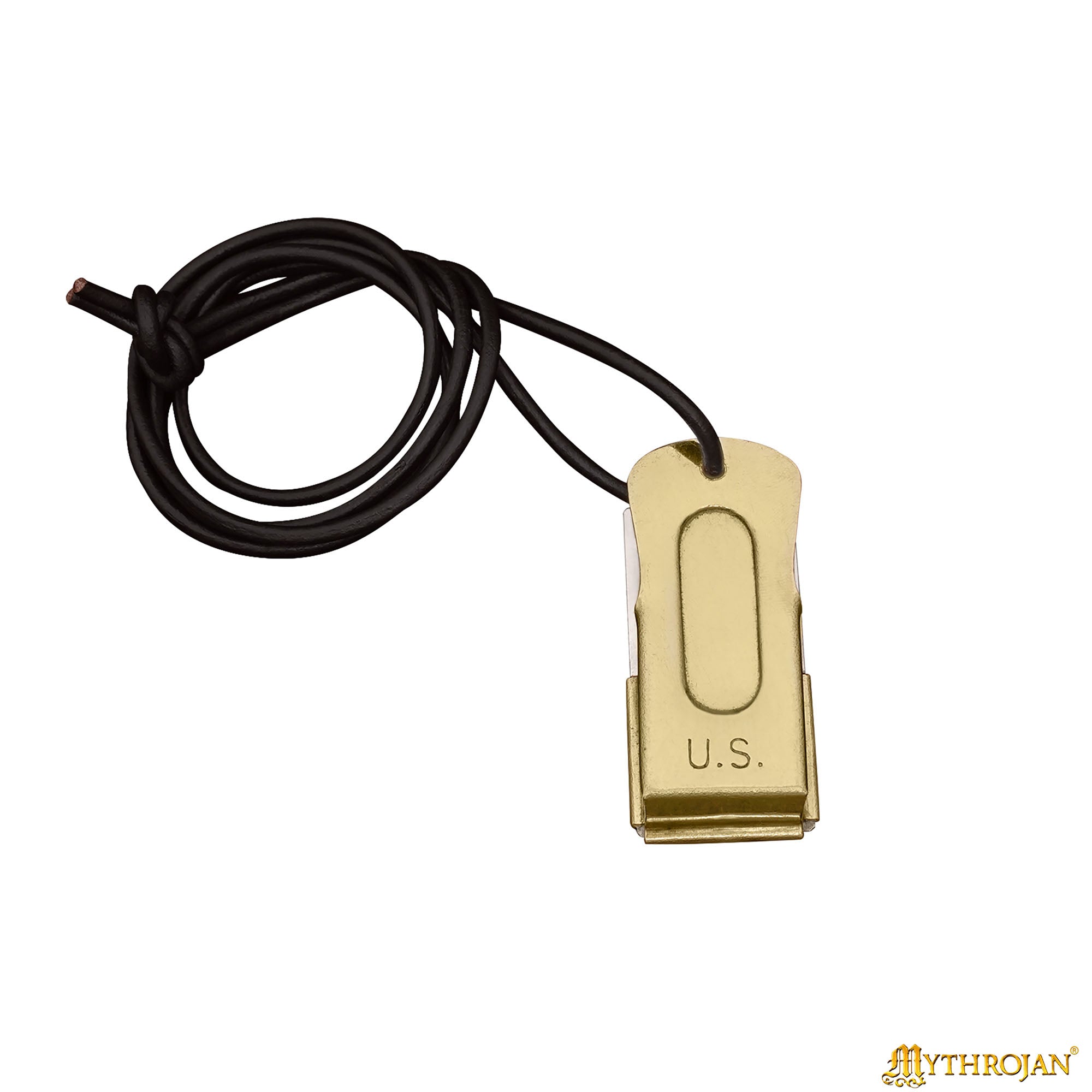 Mythrojan Brass and Steel Pet Training Clicker Puppy Dog Training Cricket Clicker U.S. Engraved WII Military Gear Metal Clicker