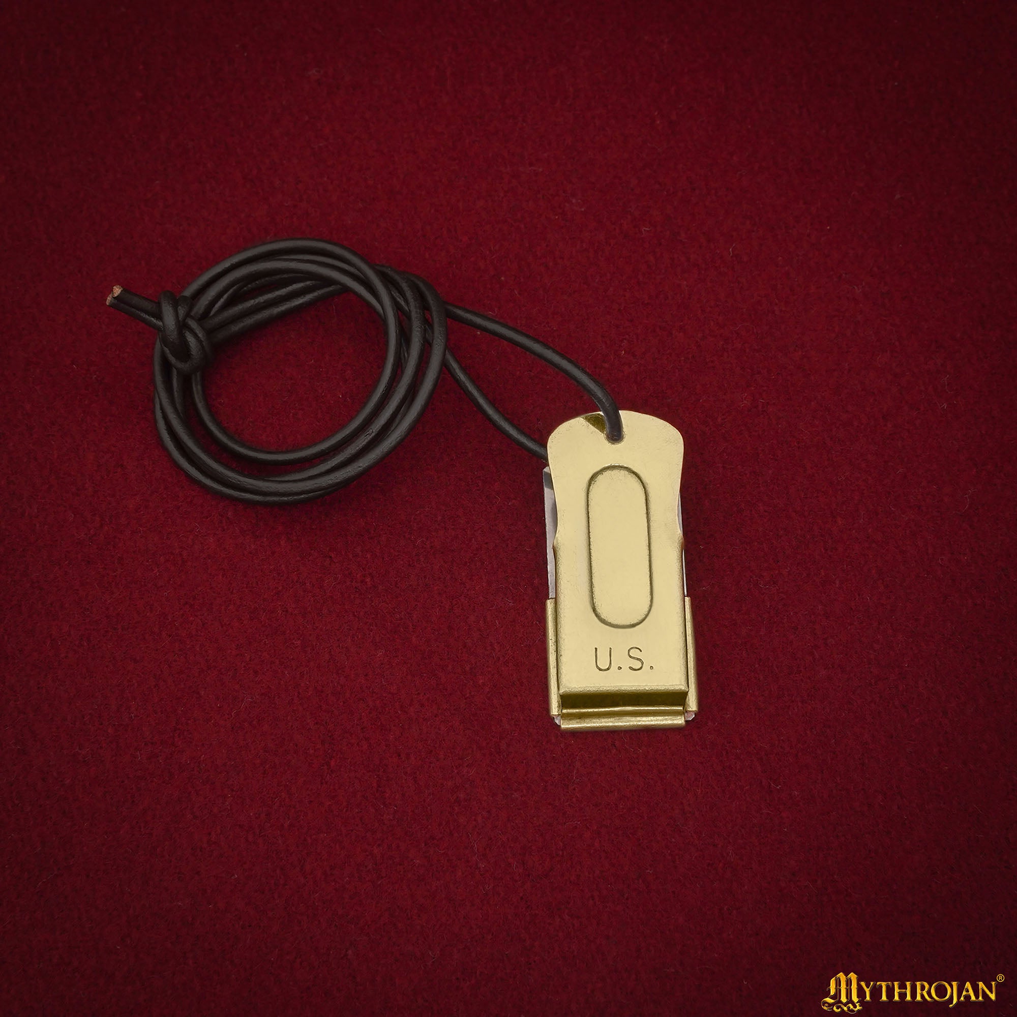 Mythrojan Brass and Steel Pet Training Clicker Puppy Dog Training Cricket Clicker U.S. Engraved WII Military Gear Metal Clicker