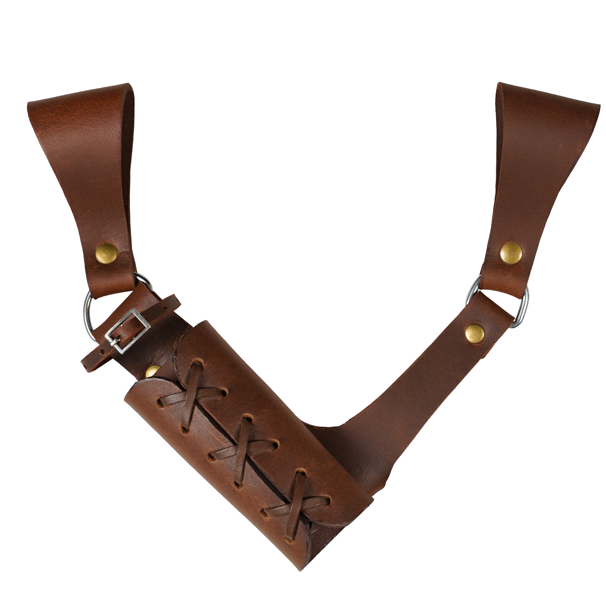 Mythrojan Medieval Leather Sword Frog Universal Rapier Broadsword & Cutlass - Brown