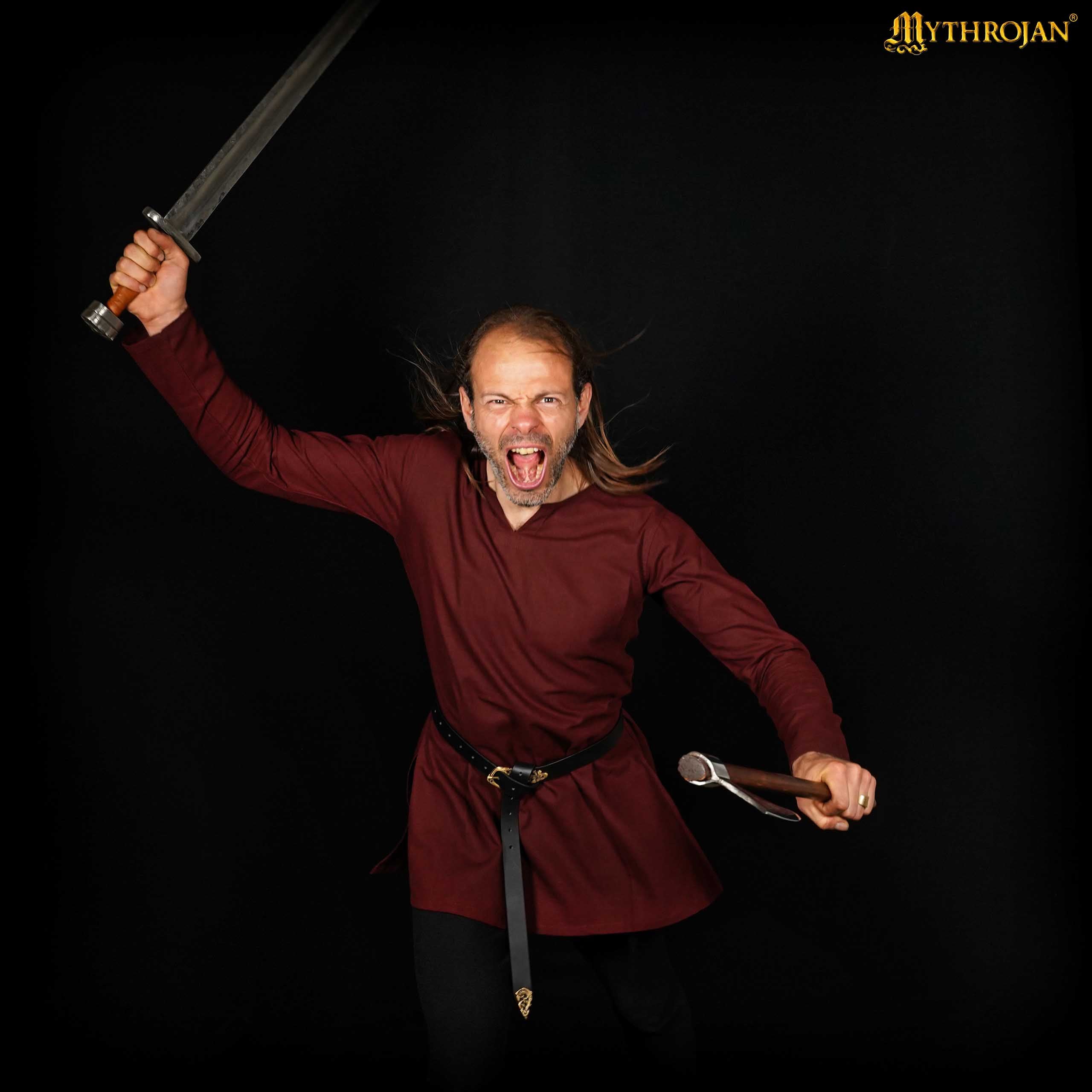 Classic Dark Age & Early Medieval Tunic : LARP, SCA & Medieval Events - Brown