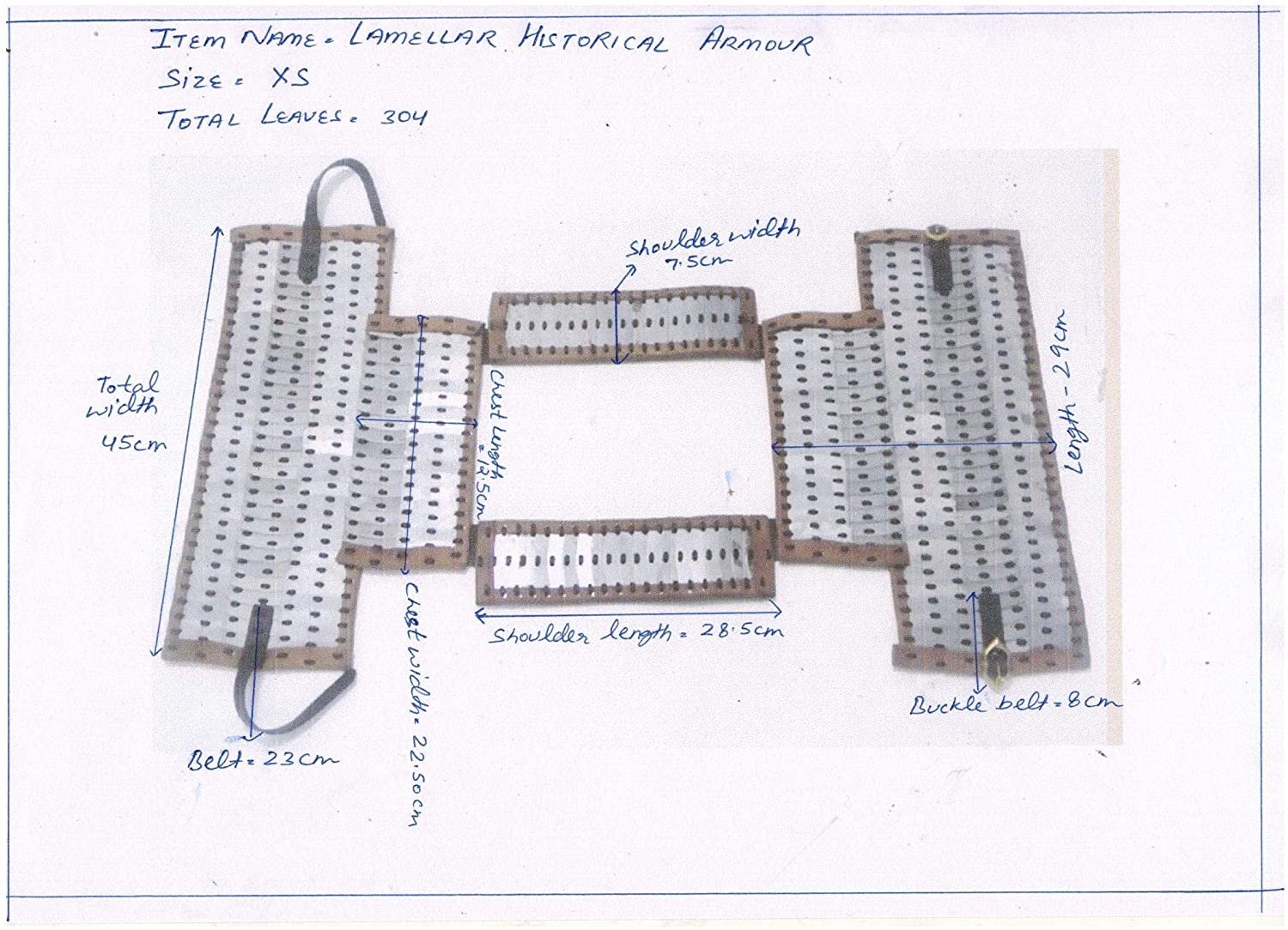 Mythrojan Medieval Viking D Plate Kids Lamellar Historical Armour - Natural Polished