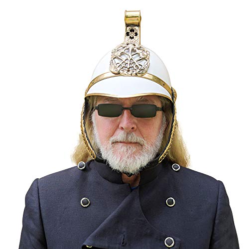 Mythrojan Fireman Fire Fighter Helmet NSW Fire Brigade Rider Larp - White Finish