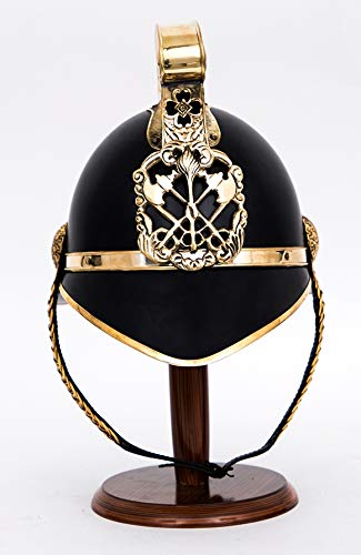 Mythrojan Fireman Fire Fighter Helmet NSW Fire Brigade Rider Larp - Black Finish