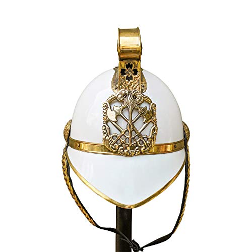 Mythrojan Fireman Fire Fighter Helmet NSW Fire Brigade Rider Larp - White Finish