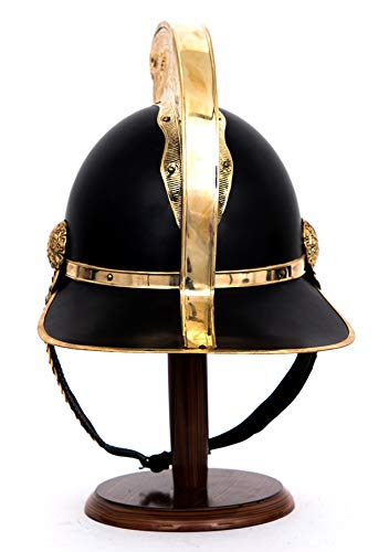 Mythrojan Fireman Fire Fighter Helmet NSW Fire Brigade Rider Larp - Black Finish
