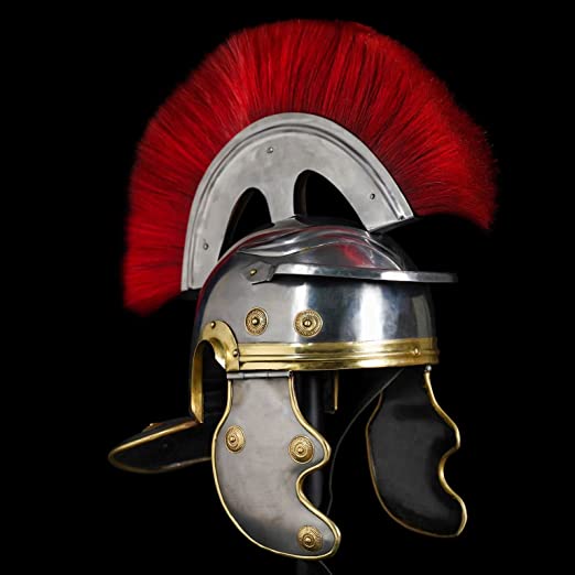 Mythrojan Roman Officer Centurion Historical Helmet Armor 18g Steel