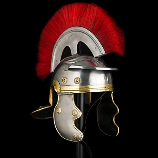 Mythrojan Roman Officer Centurion Historical Helmet Armor 18g Steel
