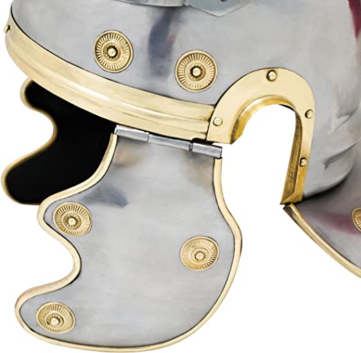 Mythrojan Roman Officer Centurion Historical Helmet Armor 18g Steel