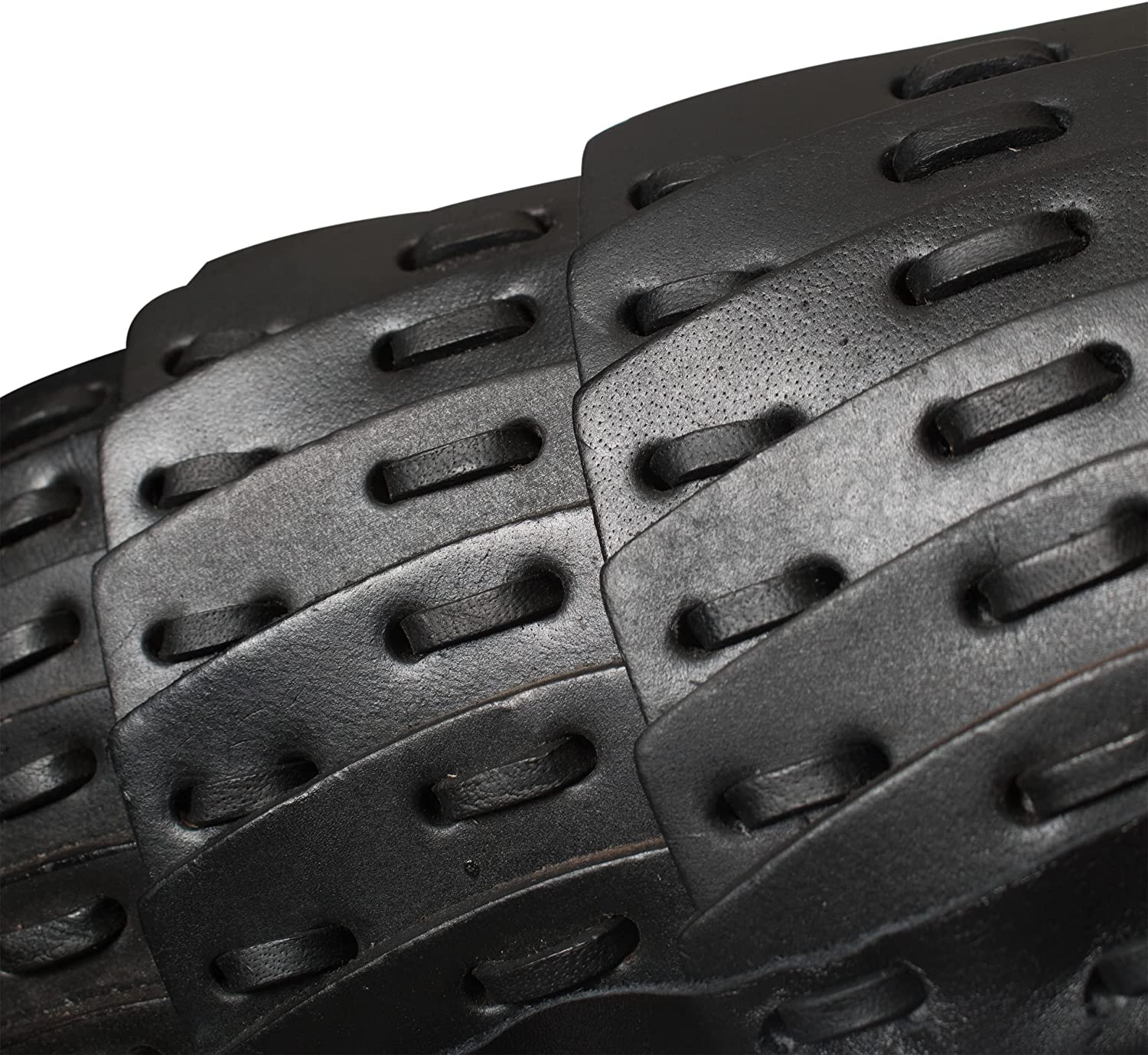 Mythrojan Sturdy Full Grain Leather LAMELLAR Plates | Viking and Medieval Handmade Plate Ideal for Slavs Costume Warrior Vikings SCA LARP Cosplay - Black