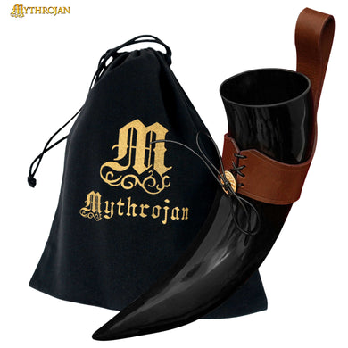 Mythrojan Drinking Horn with Leather Holde