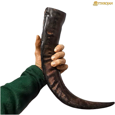 Mythrojan Drinking Horn with Leather Holder
