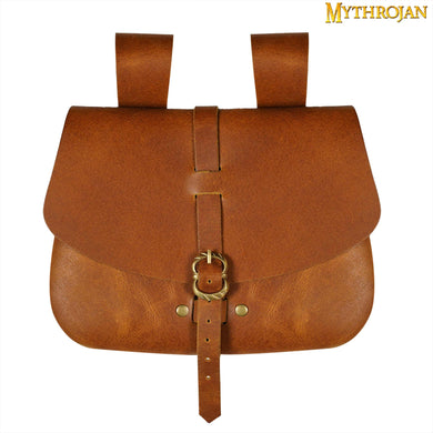 Mythrojan Medieval Leather Bag, Ideal for SCA