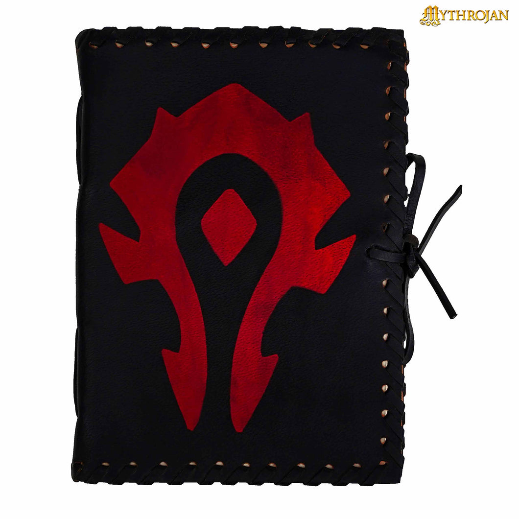 Mythrojan FOR THE HORDE Black WARCRAFT MEDIEVAL LEATHER JOURNAL 5 x 7 inches Diary Notebook