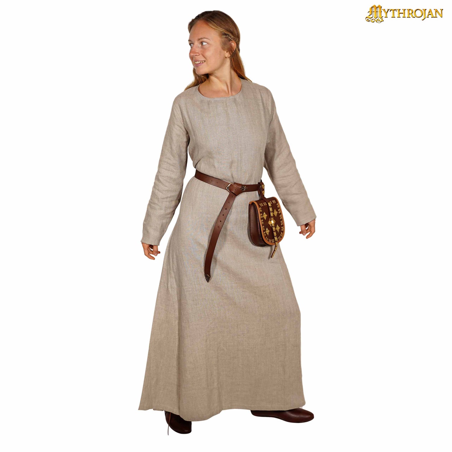 Mythrojan Helga Viking Linen Dress - Natural Mythrojan Helga Viking Linen Dress - Natural