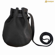 mythrojan-gold-and-dice-medieval-drawstring-bag-ideal-for-sca-larp-reenactment-ren-fair-full-grain-leather-pouch-black-6-5