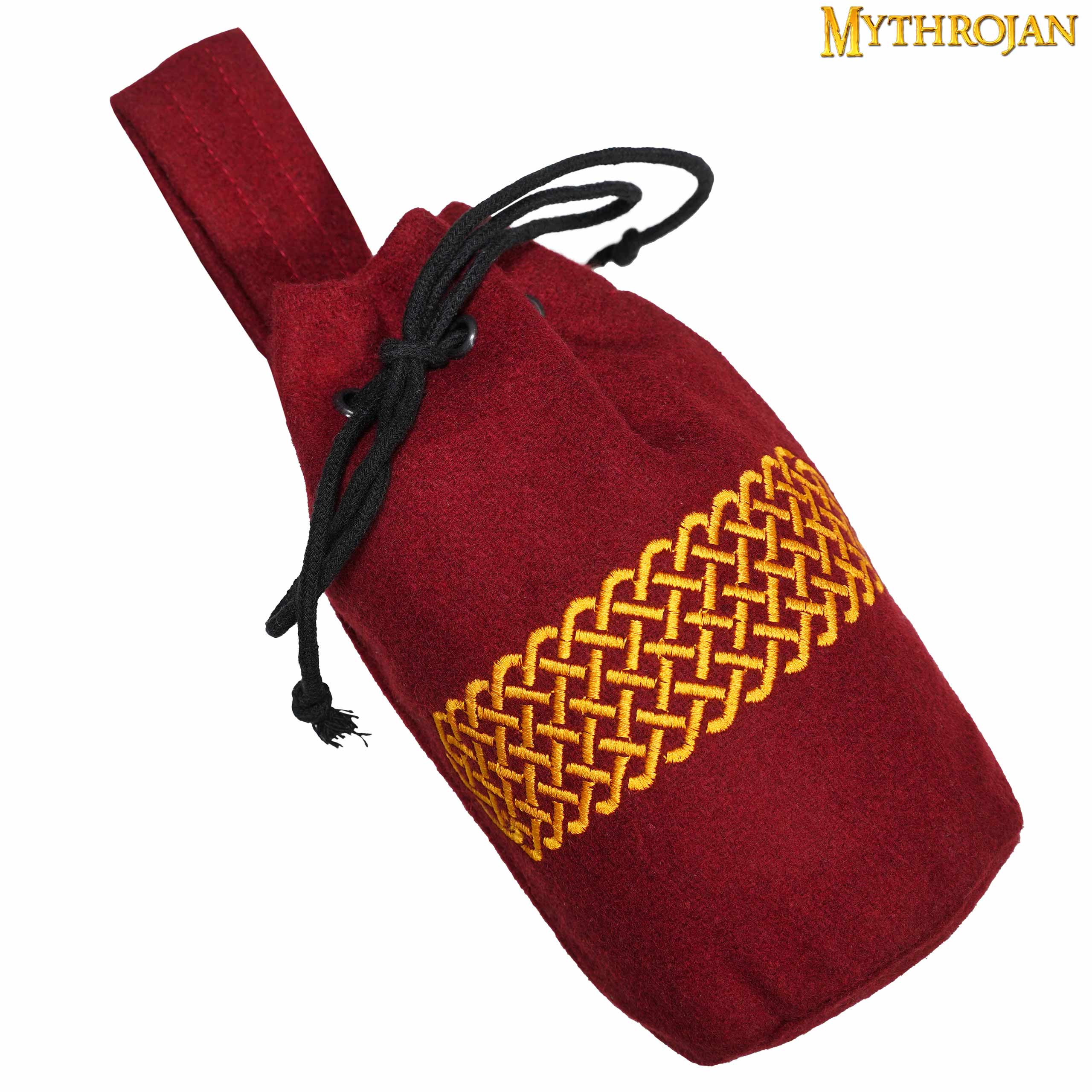 Mythrojan Embroidered Wool Drawstring Belt 