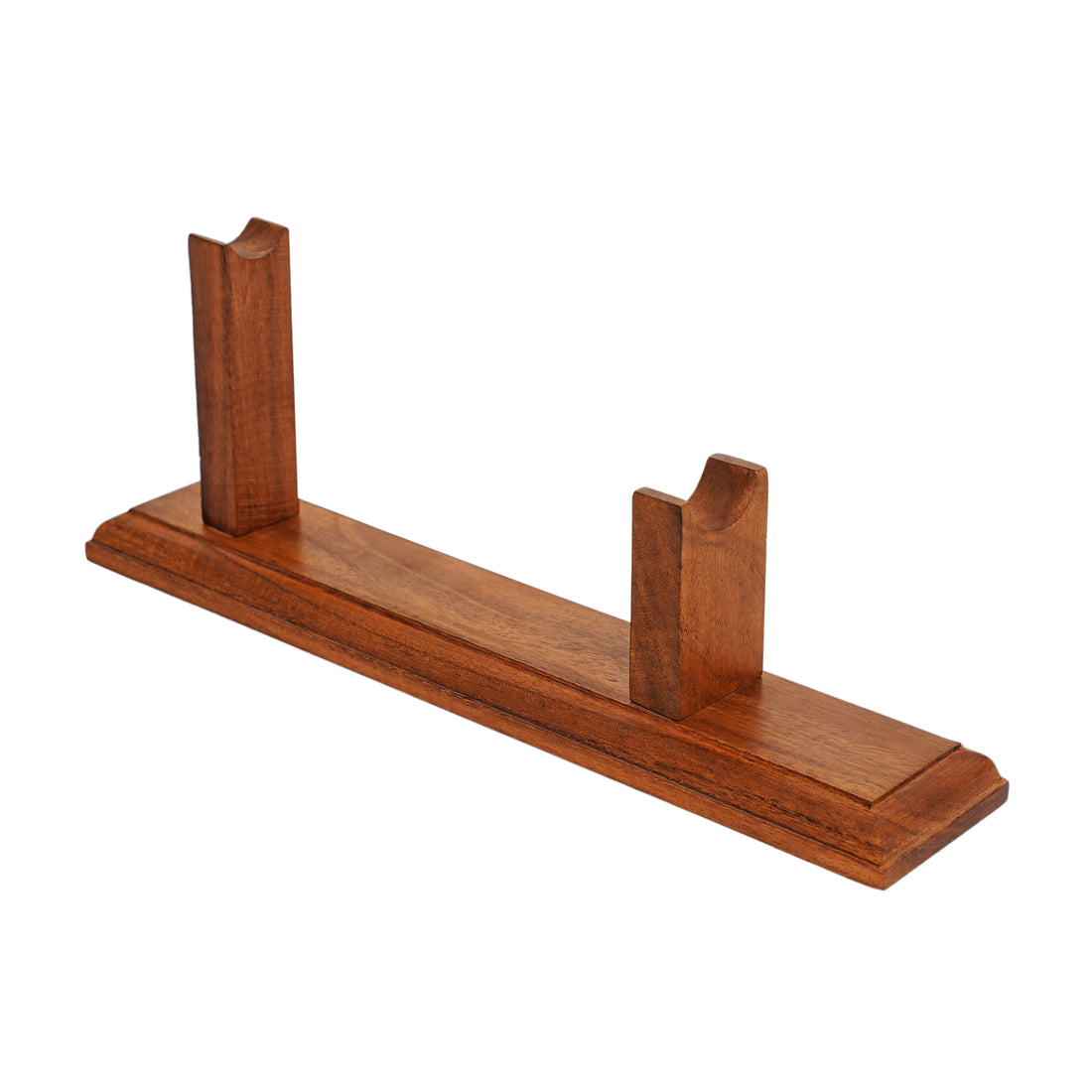 Mythrojan Solid Hardwood Gun Pistol Display Stand Sturdy Wooden Pistol Holder for your pirate pistols 12.8” X 2.5” X 4.8”