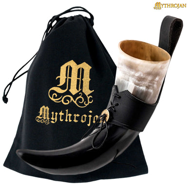 Mythrojan Viking Drinking Horn Black Medieval Beer