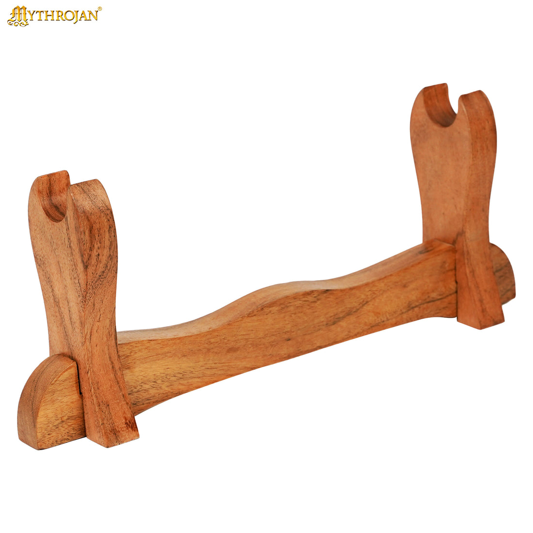 Mythrojan Solid Wood Sword Stand Medieval Sword Wall Mount Samurai Sword Display Stand Katana Sword Holder Gladiator Sword Wall Display Crusader Sword Stand Knife Stand for Display